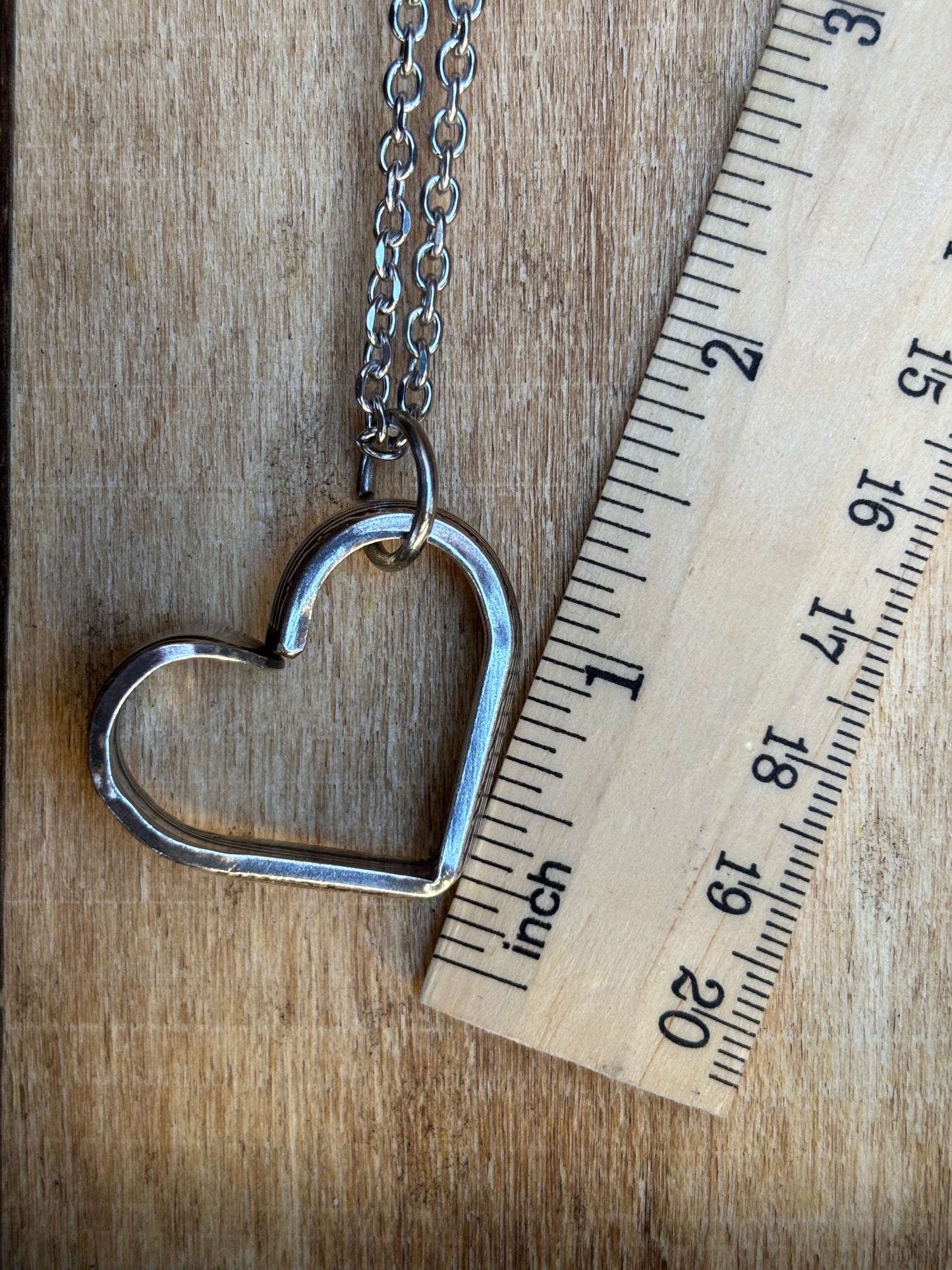 Up-Cycled Vintage Silverware Open Heart Pendant