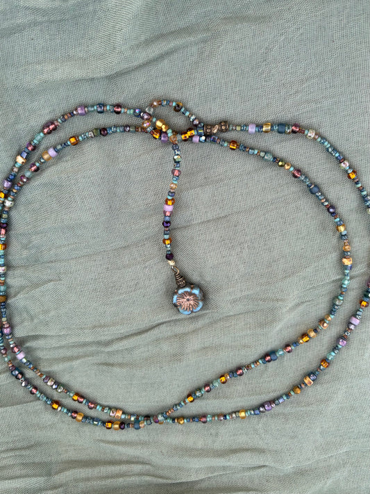 Crystal & Czech Glass Lariat Lasso Necklace