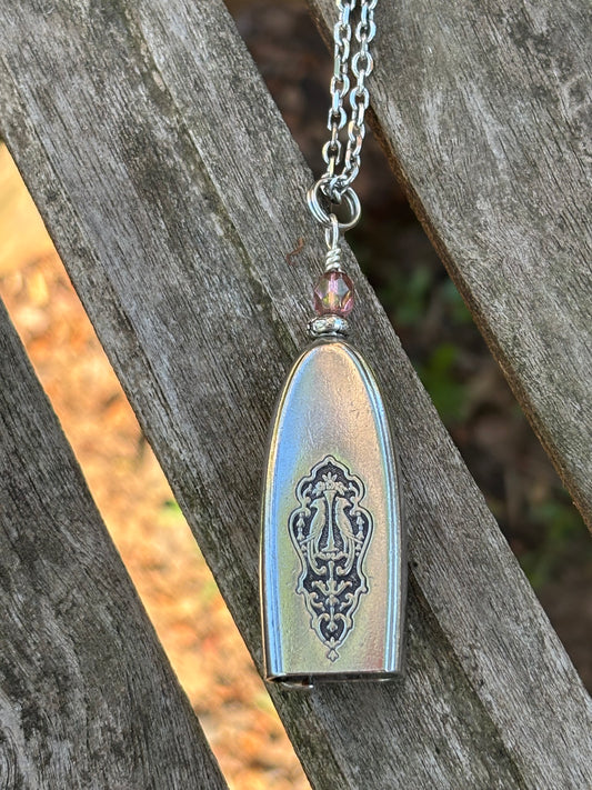 Up-Cycled | Vintage Silver-Plated Bell Necklace | Fairy/Angel Bell Pendant