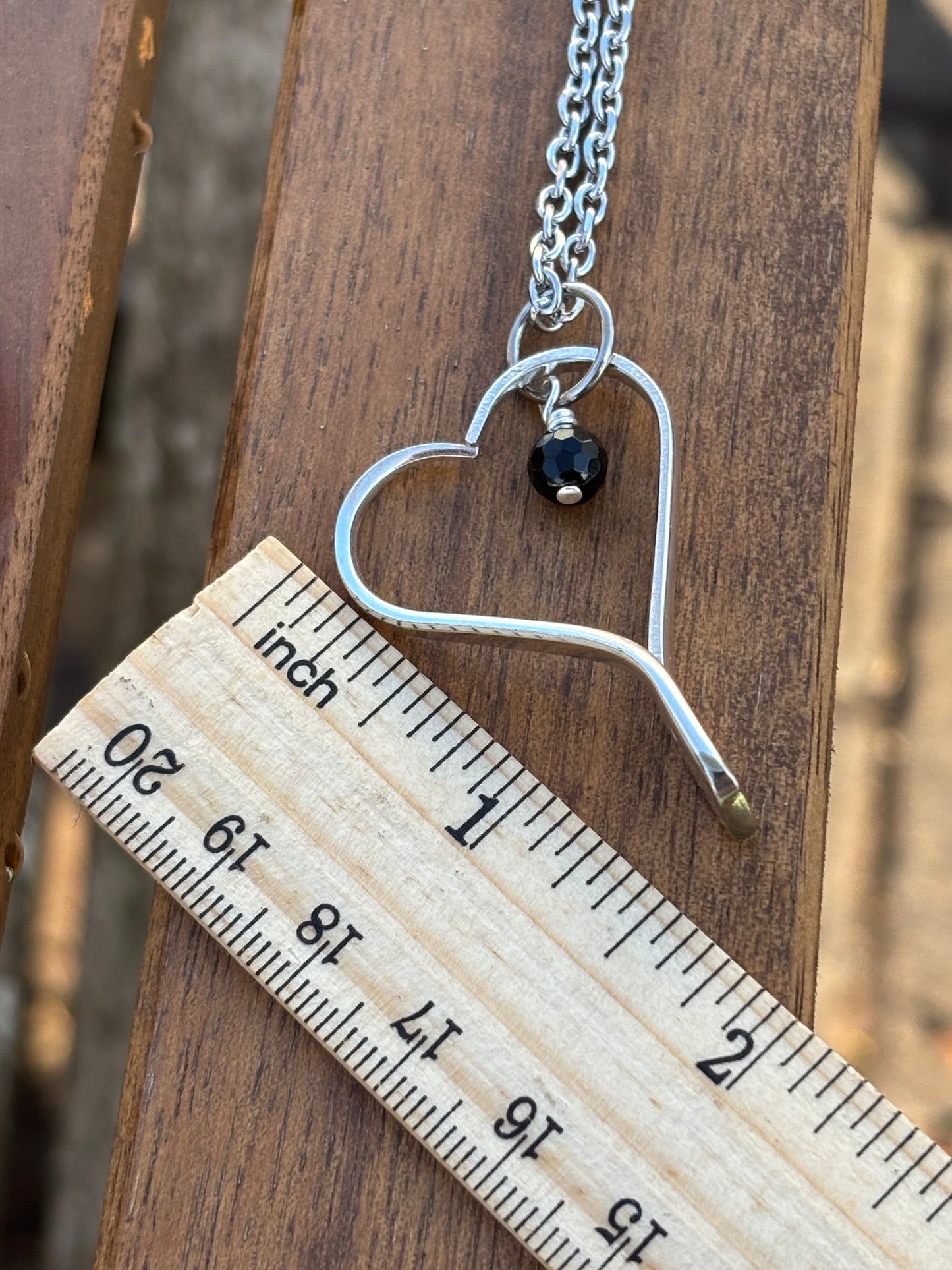 Up-Cycled Vintage Silverware Open Heart Pendant