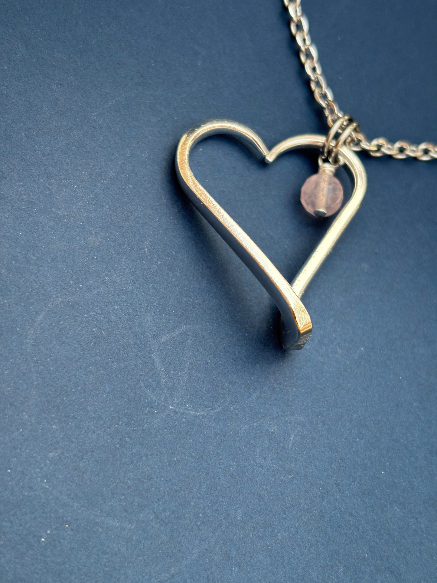 Up-Cycled Vintage Silverware Open Heart Pendant