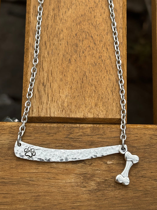 Up-Cycled Vintage Silverware Pendant For The Love of Dogs