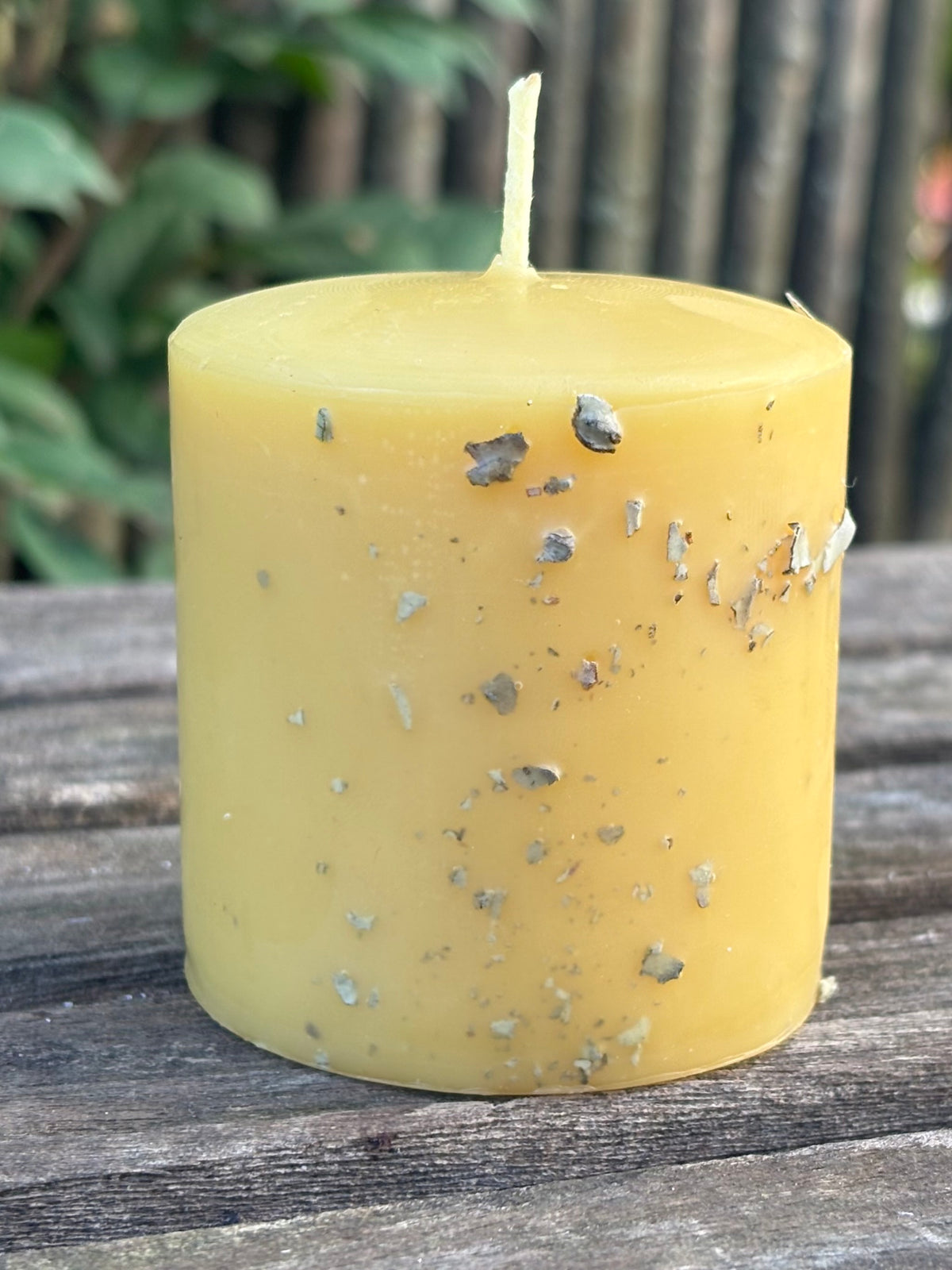100% Pure Beeswax Candle Sage & Palo Santo