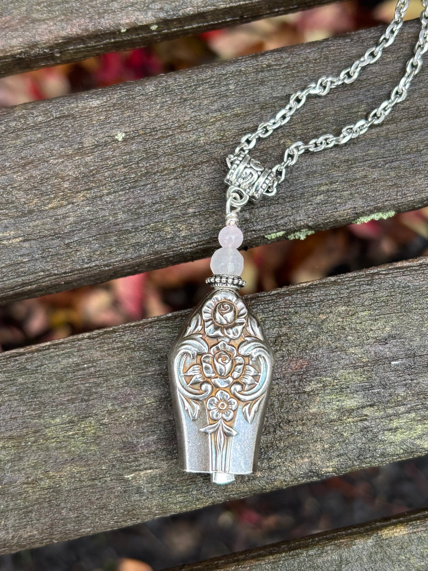 Up-Cycled Vintage Silverware Fairy/Angel Bell Pendant