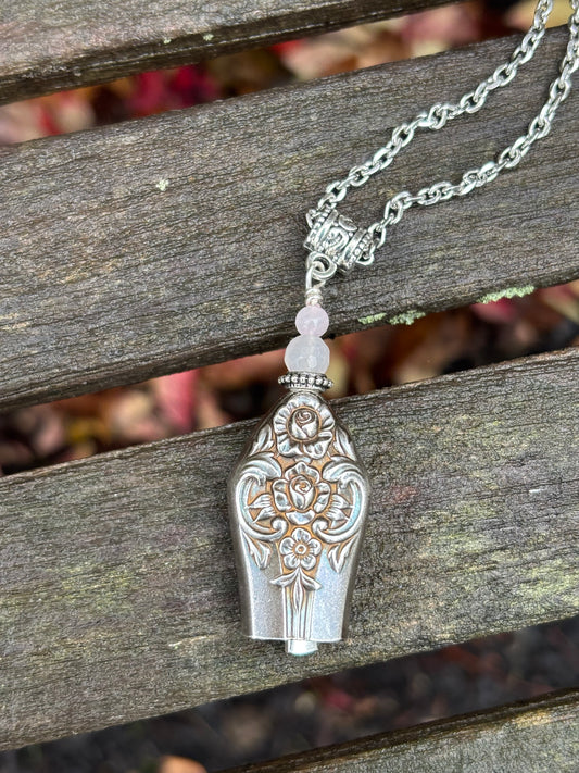 Up-Cycled Vintage Silverware Fairy/Angel Bell Pendant