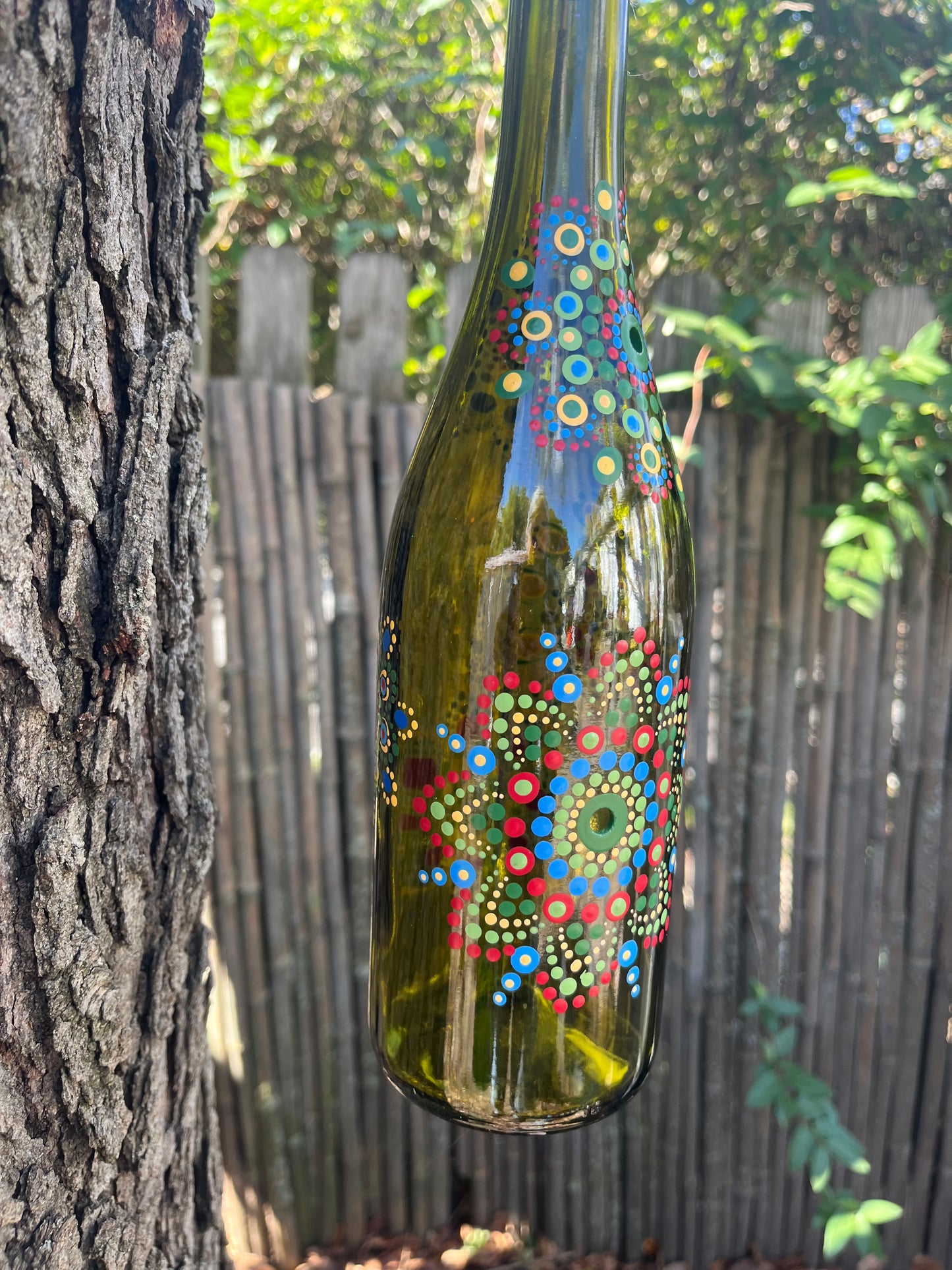 Re-Wined Up-Cycled Glass  Bottle Hanging Smoking Bottle Incense Burner