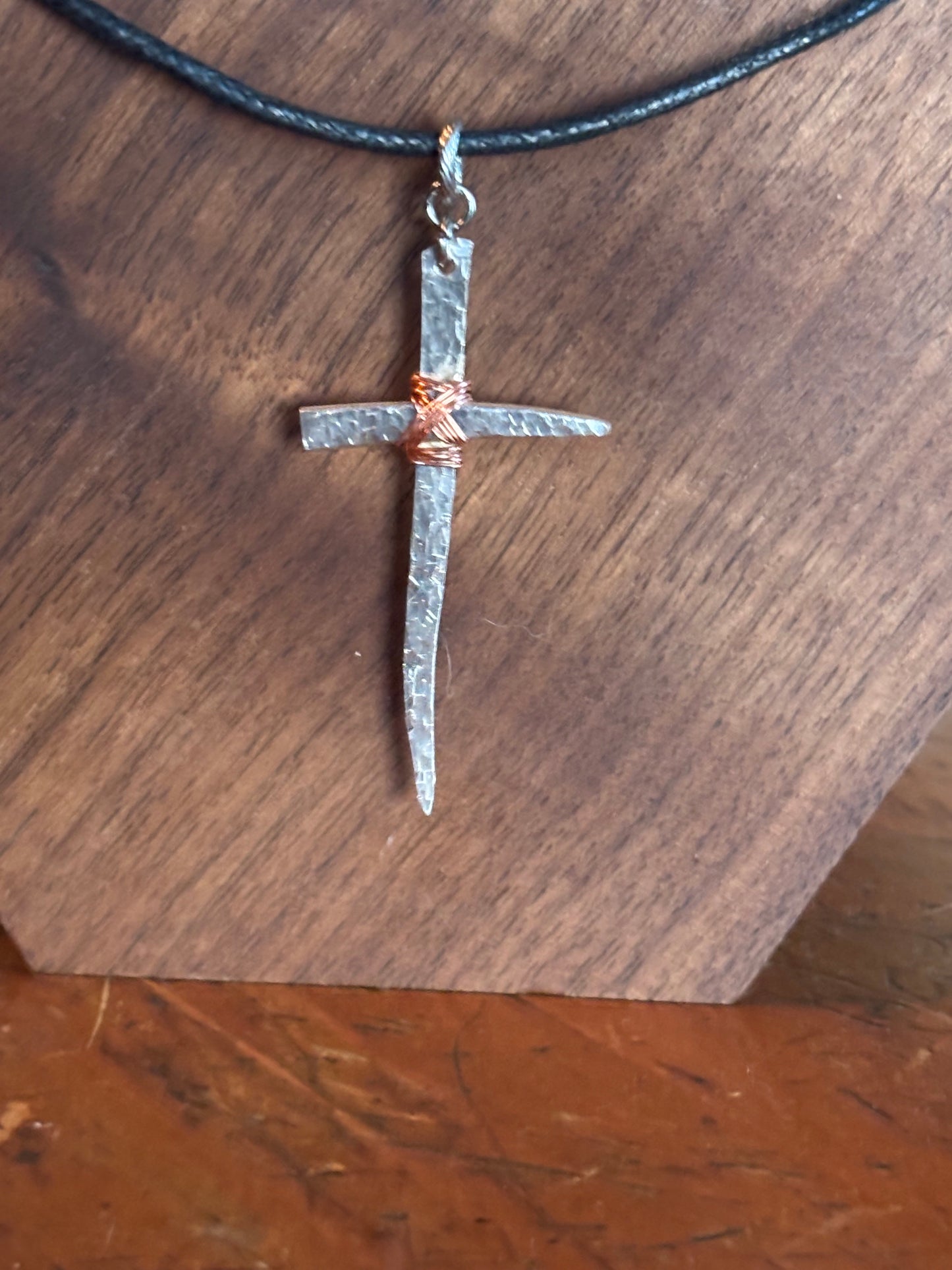 Up-Cycled Vintage Silverware Cross  Pendant