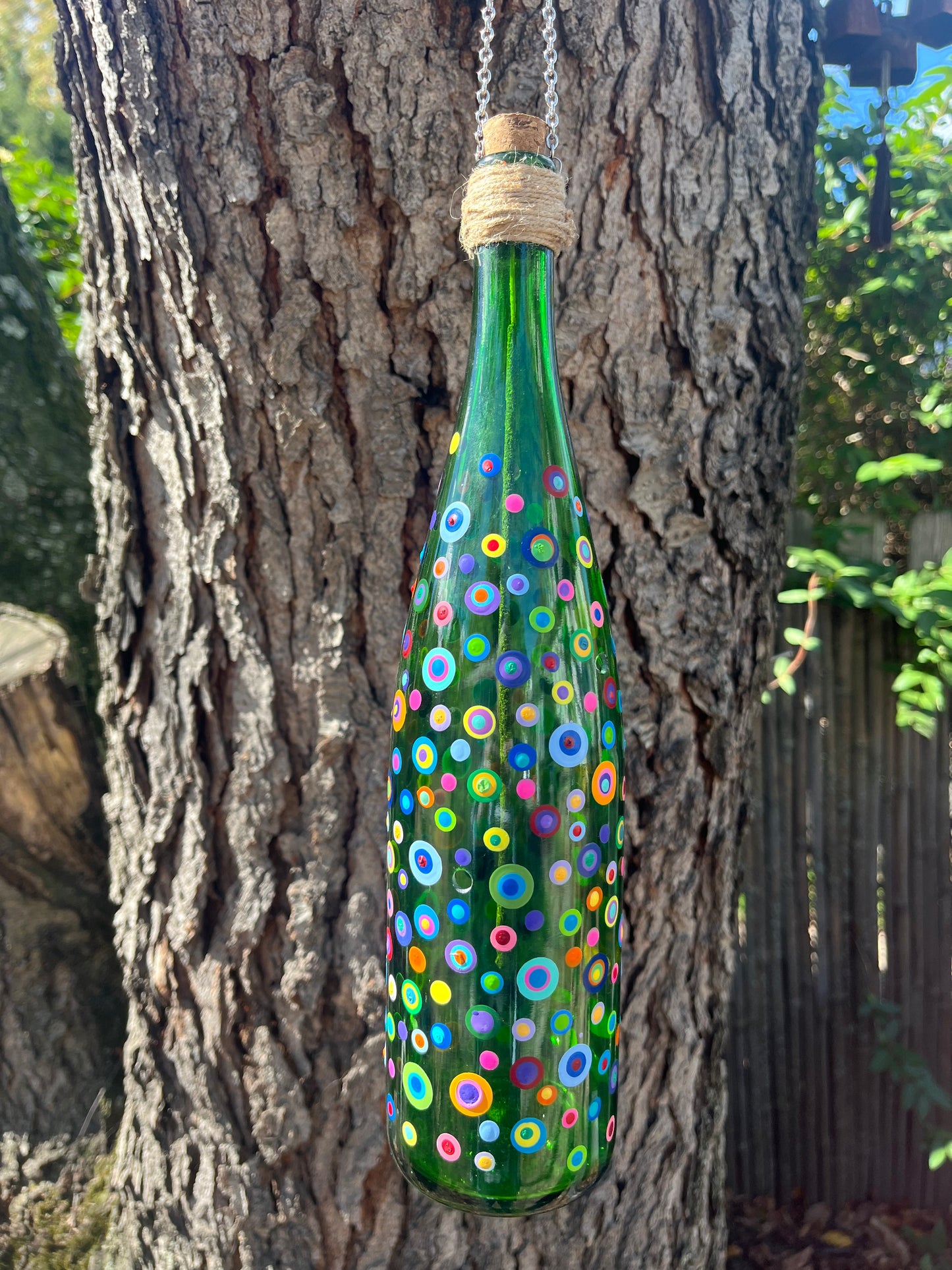 Re-Wined Up-Cycled Glass  Bottle Hanging Smoking Bottle Incense Burner