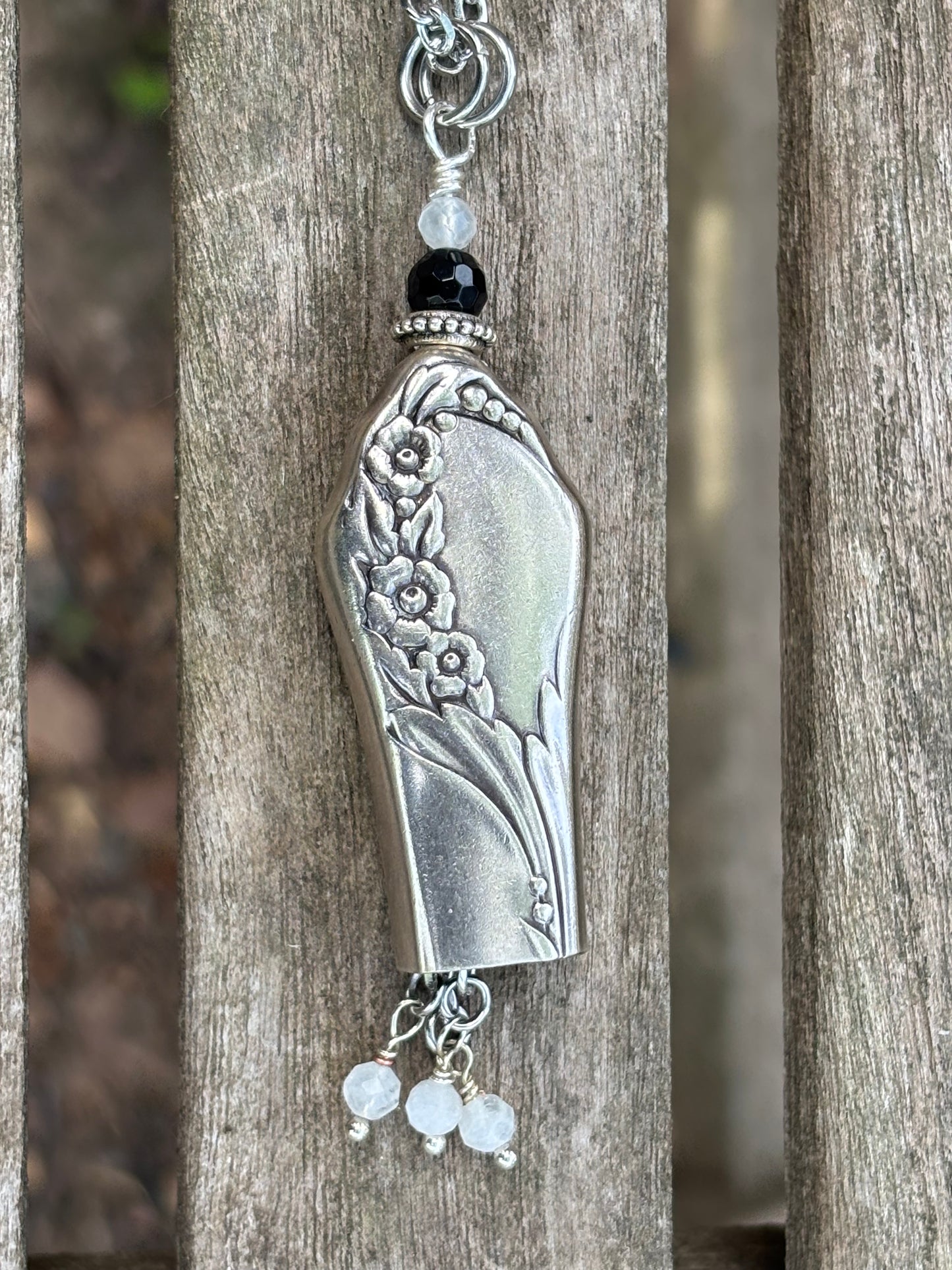 Up-Cycled Vintage Silverware Fairy/Angel Bell Pendant