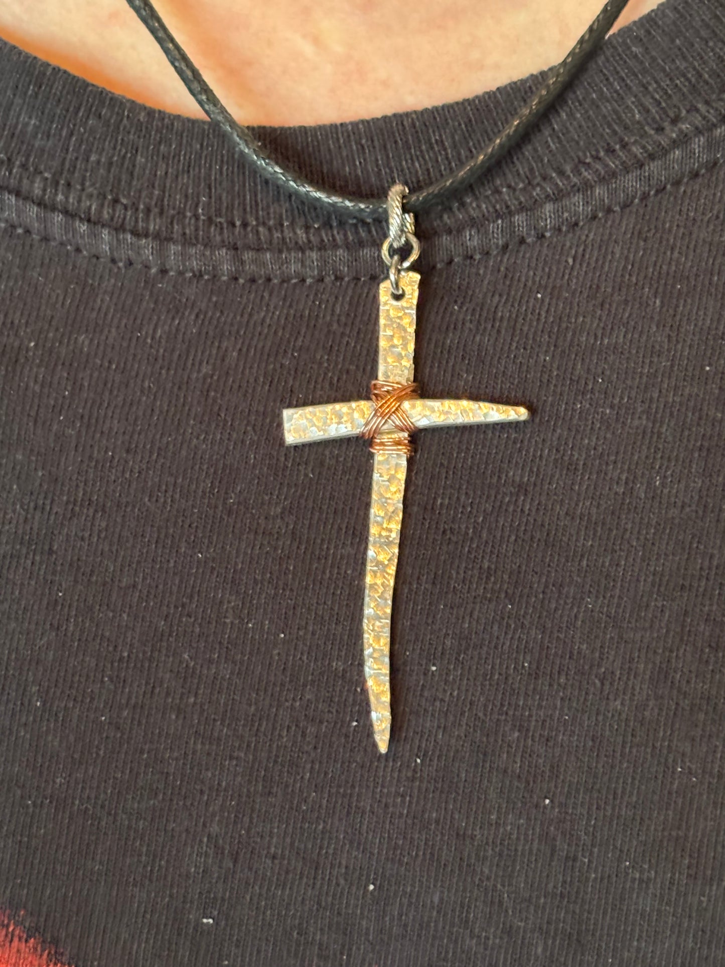 Up-Cycled Vintage Silverware Cross  Pendant