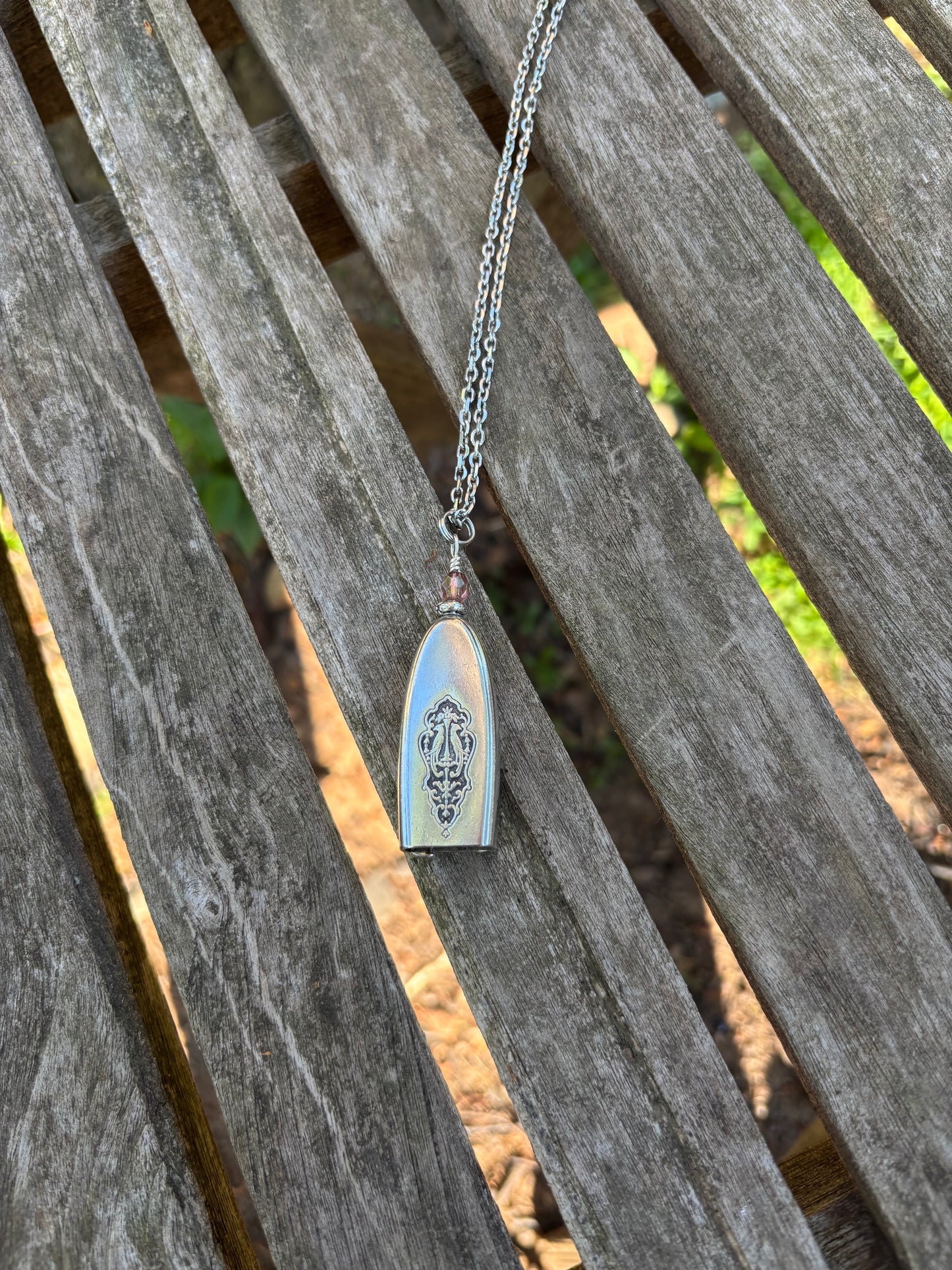 Up-Cycled | Vintage Silver-Plated Bell Necklace | Fairy/Angel Bell Pendant