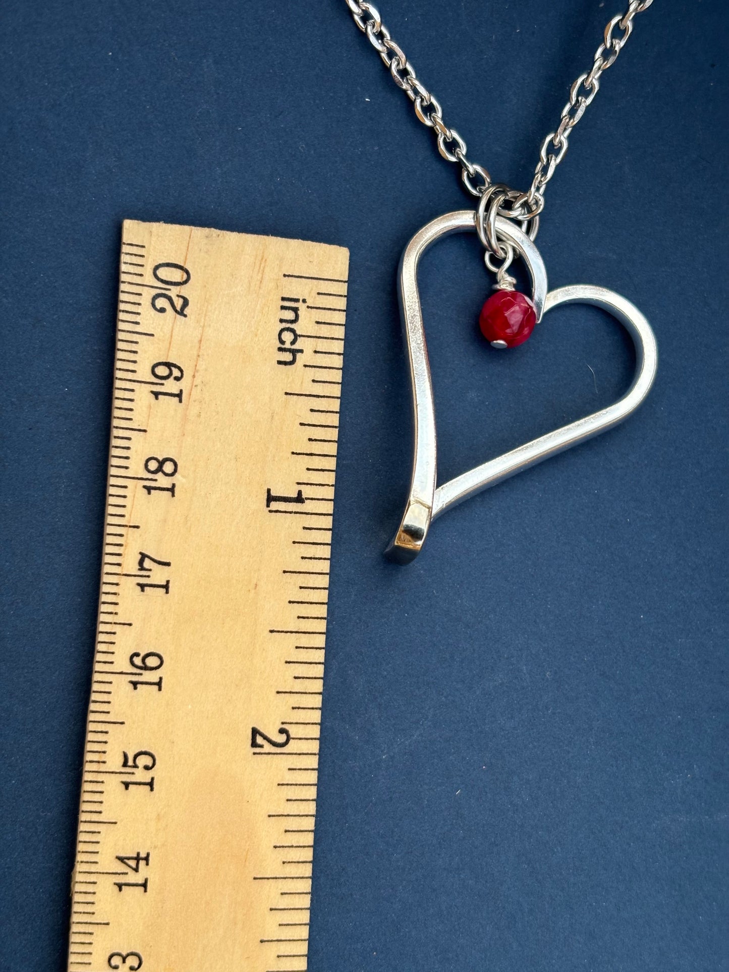 Up-Cycled Vintage Silverware Open Heart Pendant