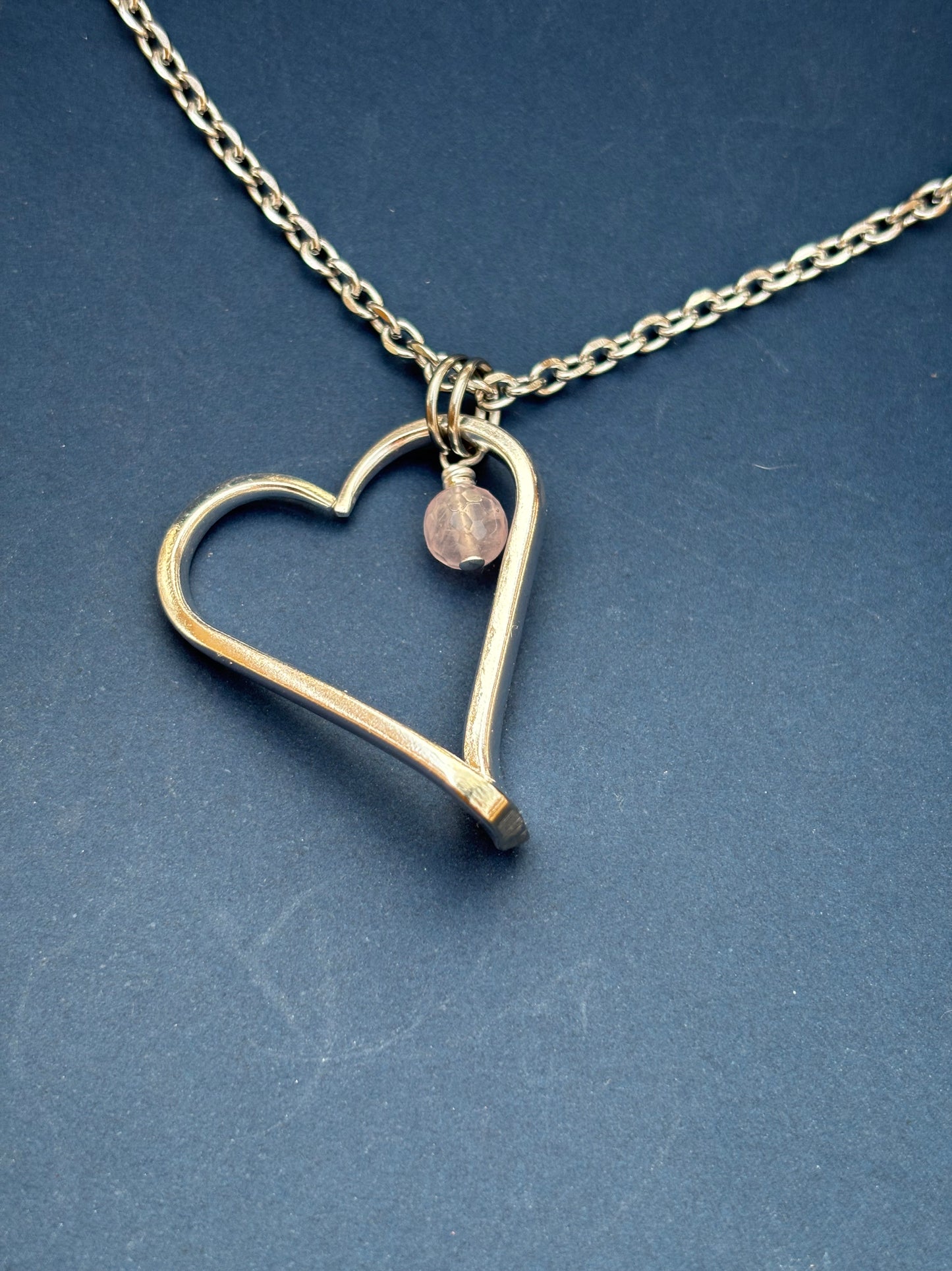 Up-Cycled Vintage Silverware Open Heart Pendant