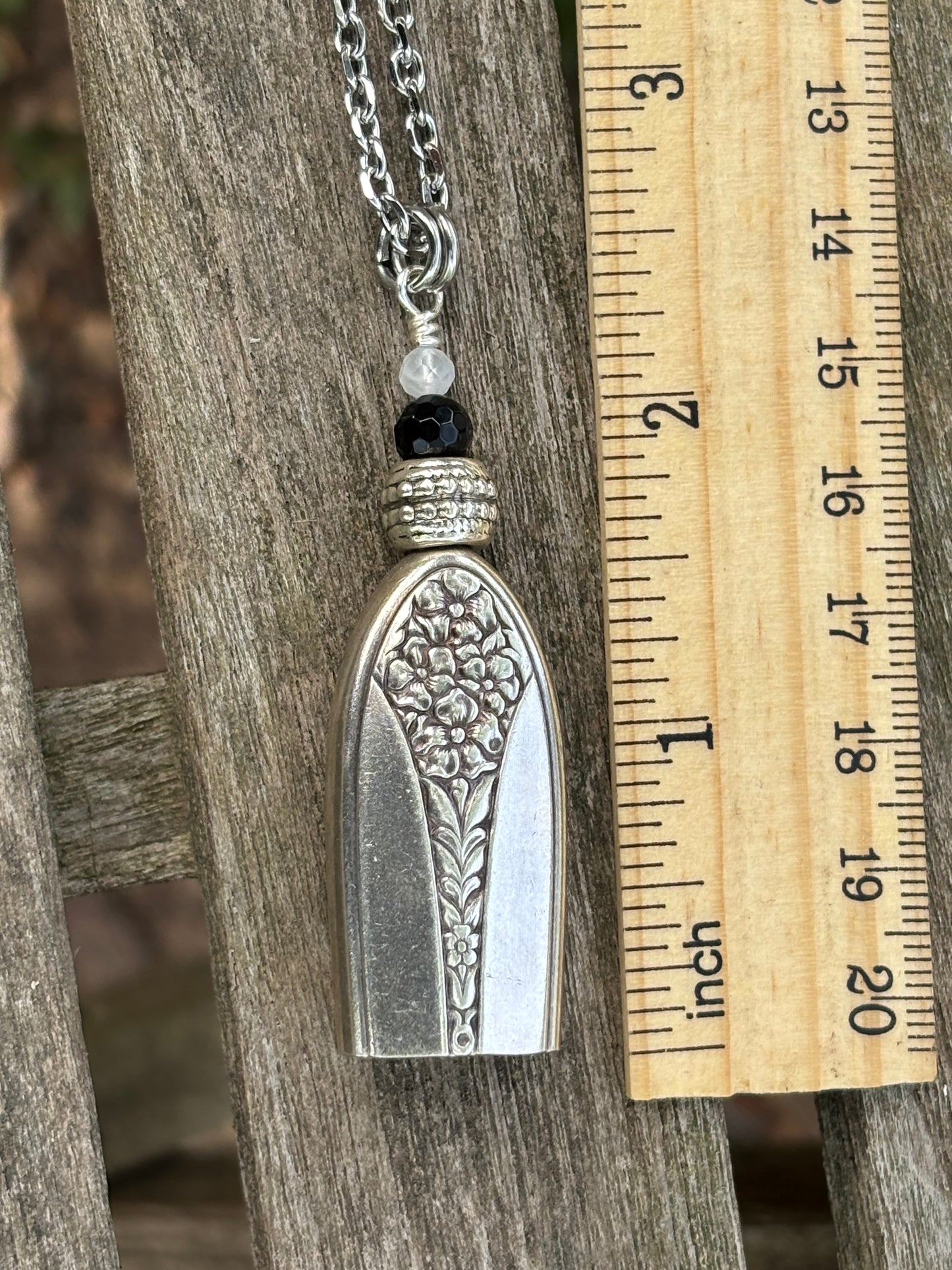 Up-Cycled Vintage Silverware Fairy/Angel Bell Pendant