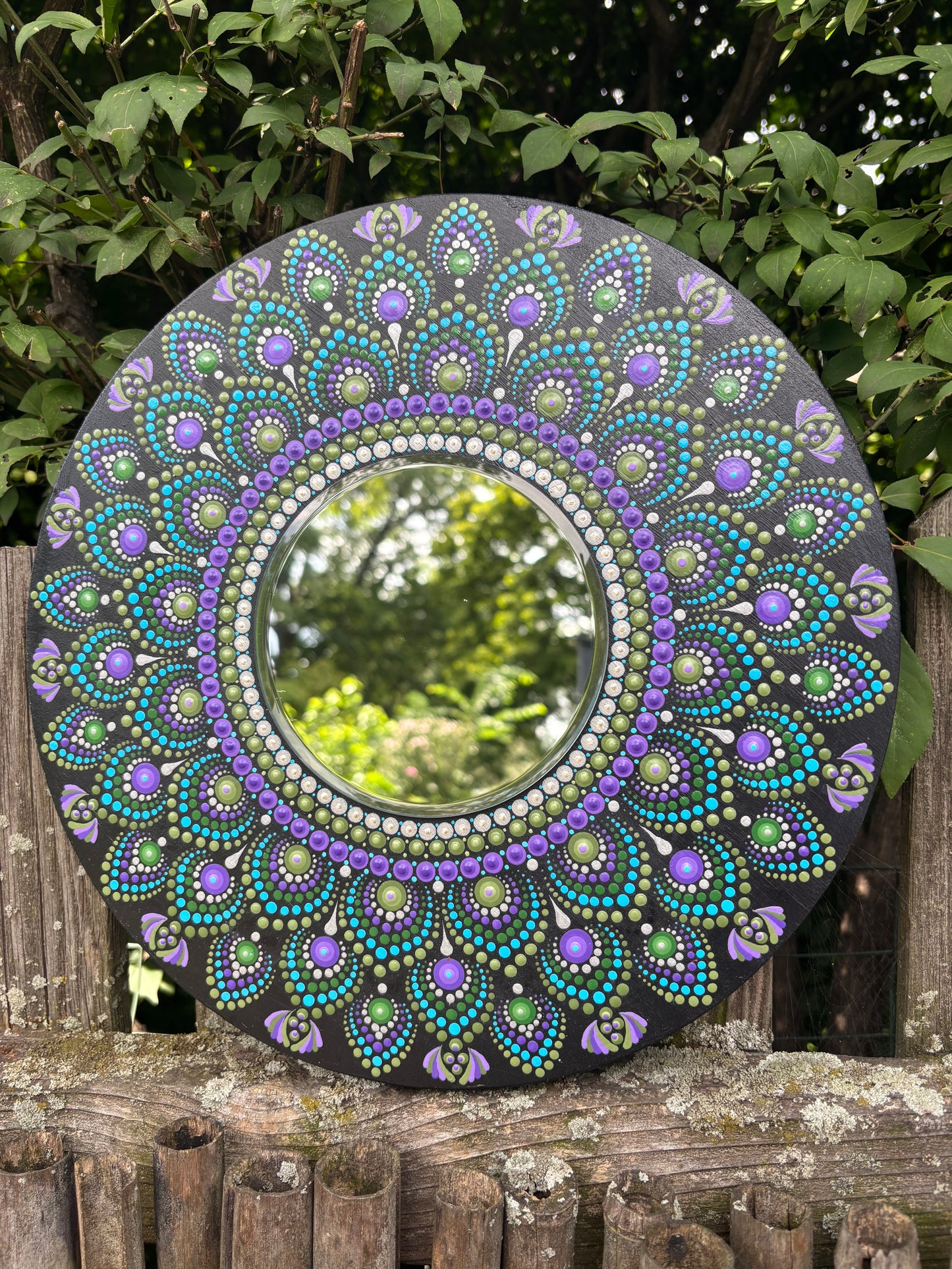 Hand Painted Mandala Mirror