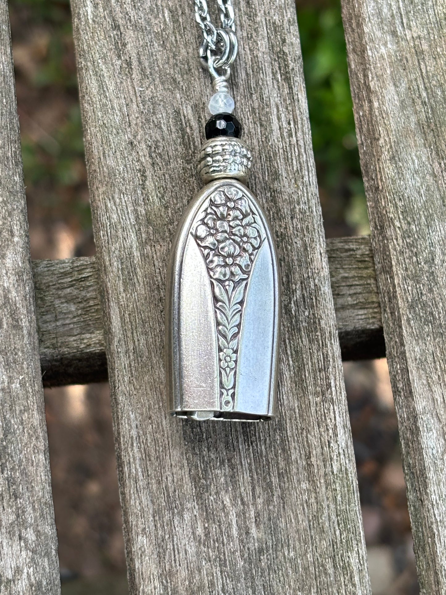 Up-Cycled Vintage Silverware Fairy/Angel Bell Pendant