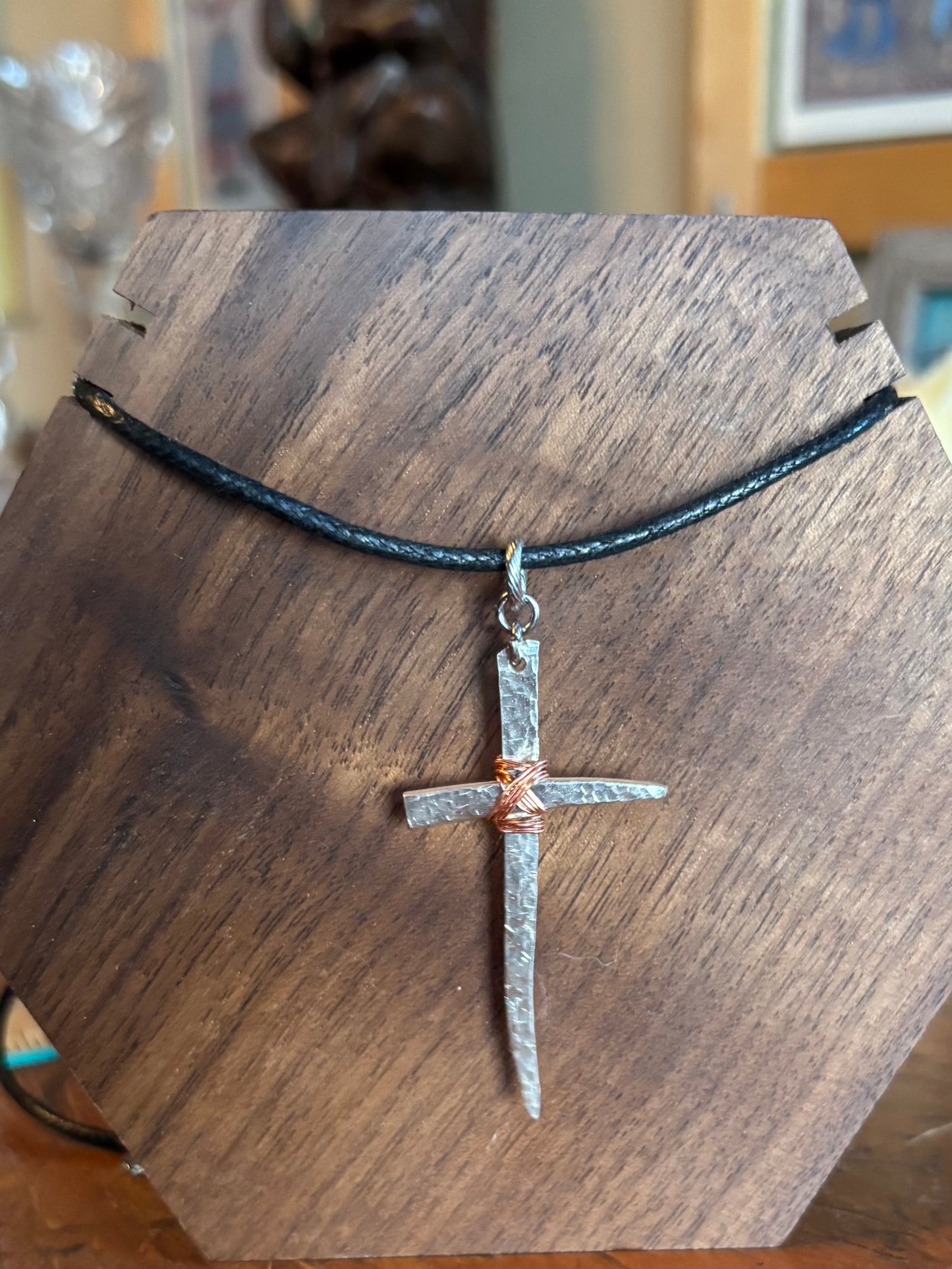 Up-Cycled Vintage Silverware Cross  Pendant