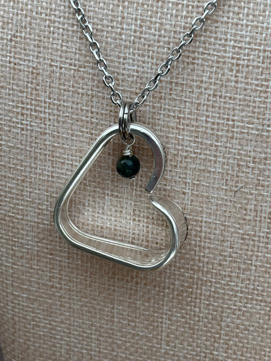 Up-Cycled Vintage Silverware Open Heart Pendant