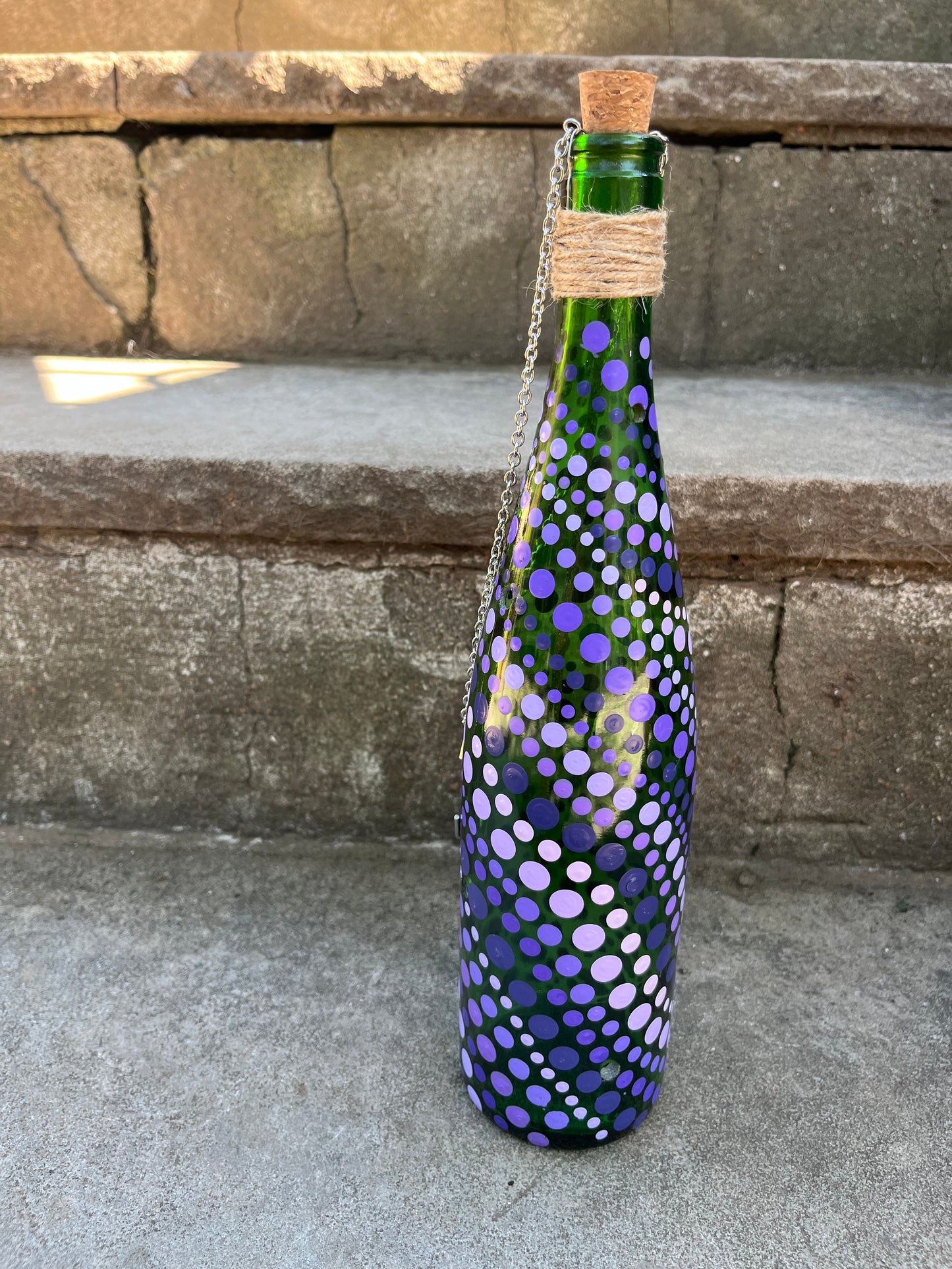 Re-Wined Up-Cycled Glass  Bottle Hanging Smoking Bottle Incense Burner