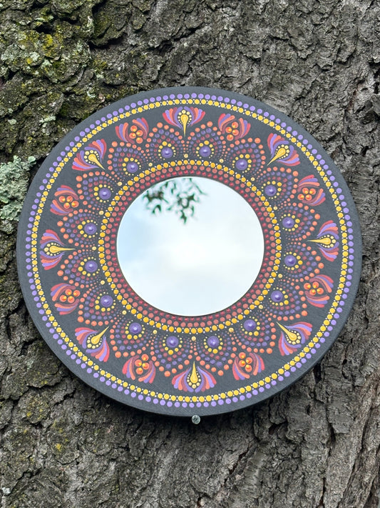 Hand Painted Mandala Mirror