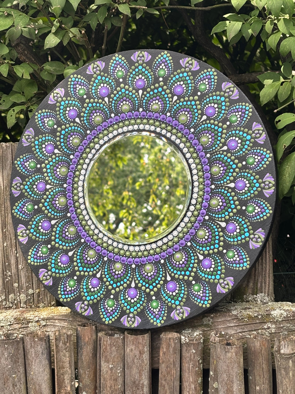 Hand Painted Mandala Mirror