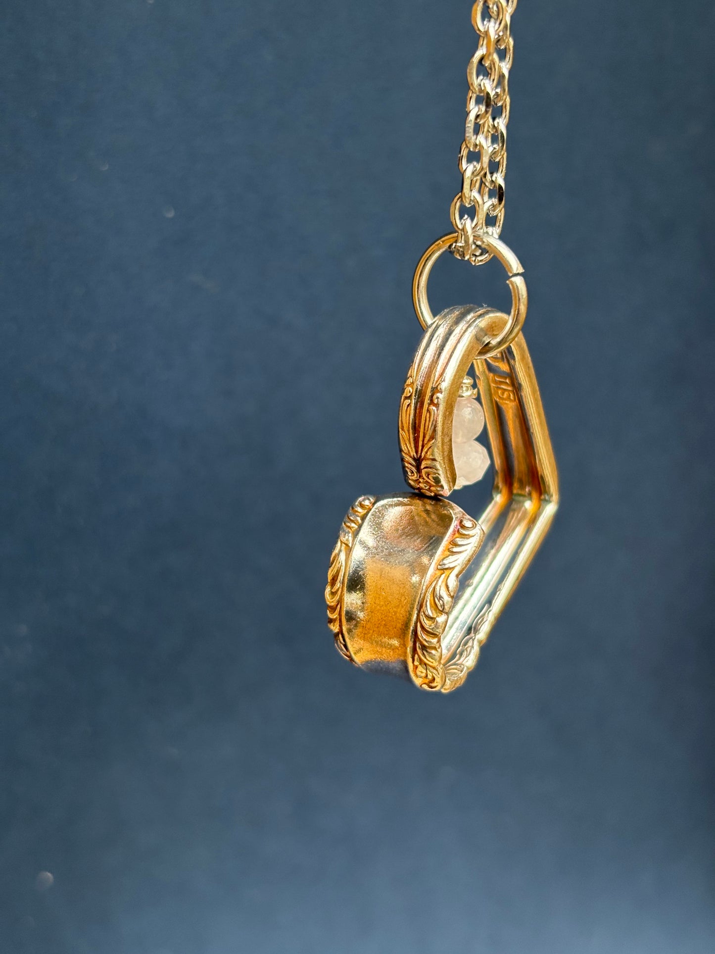 Up-Cycled Vintage Silverware Open Heart Pendant