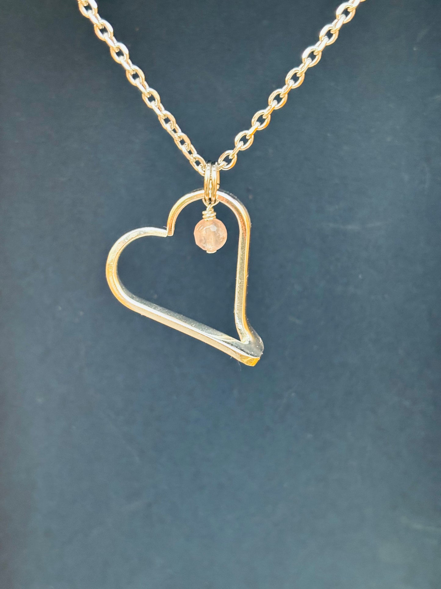 Up-Cycled Vintage Silverware Open Heart Pendant