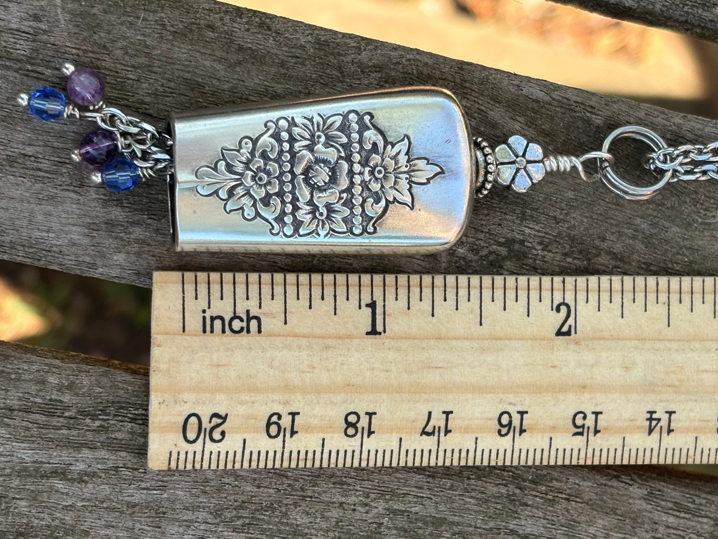 Up-Cycled Vintage Silverware Fairy/Angel Bell Pendant