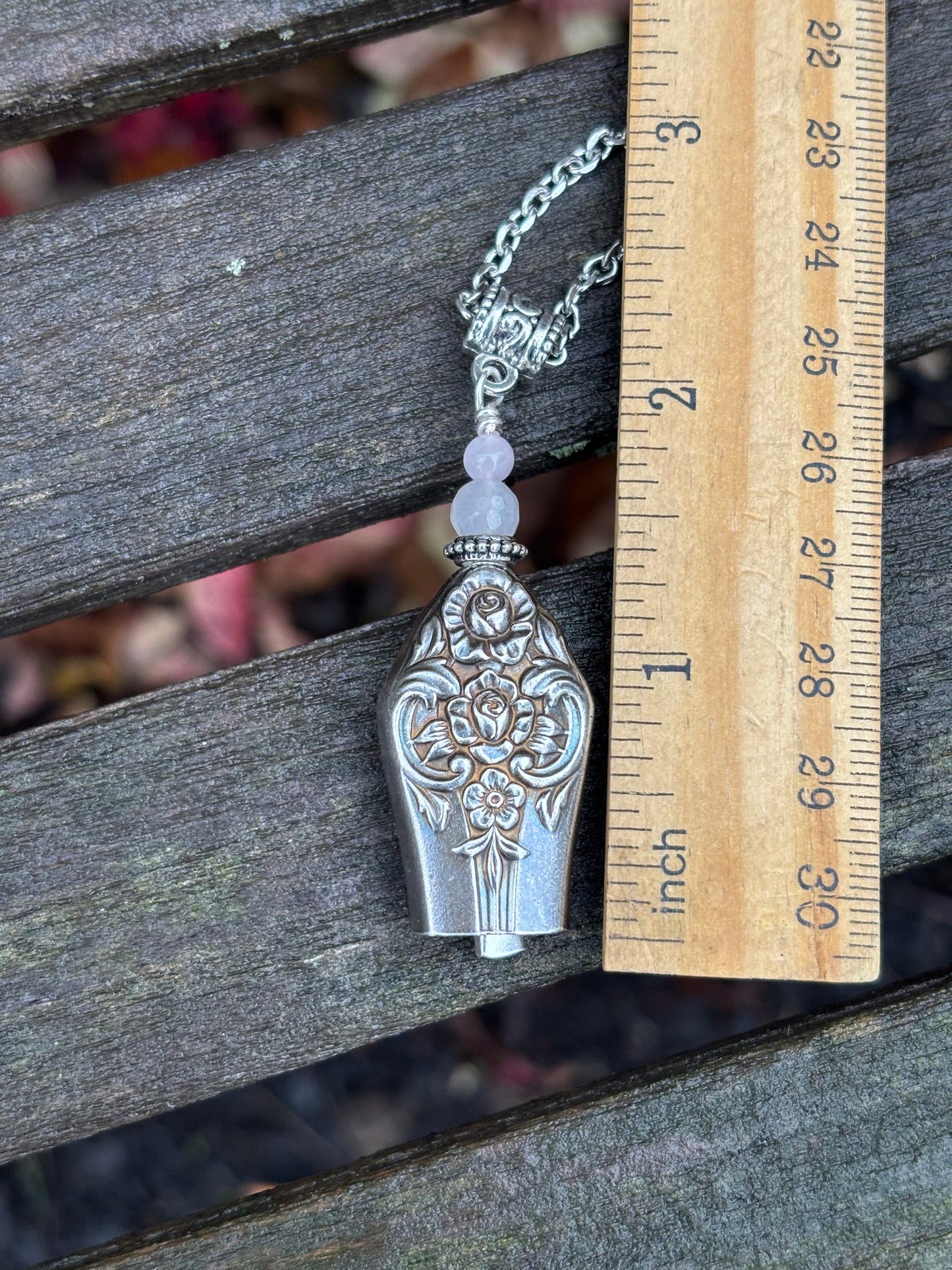 Up-Cycled Vintage Silverware Fairy/Angel Bell Pendant