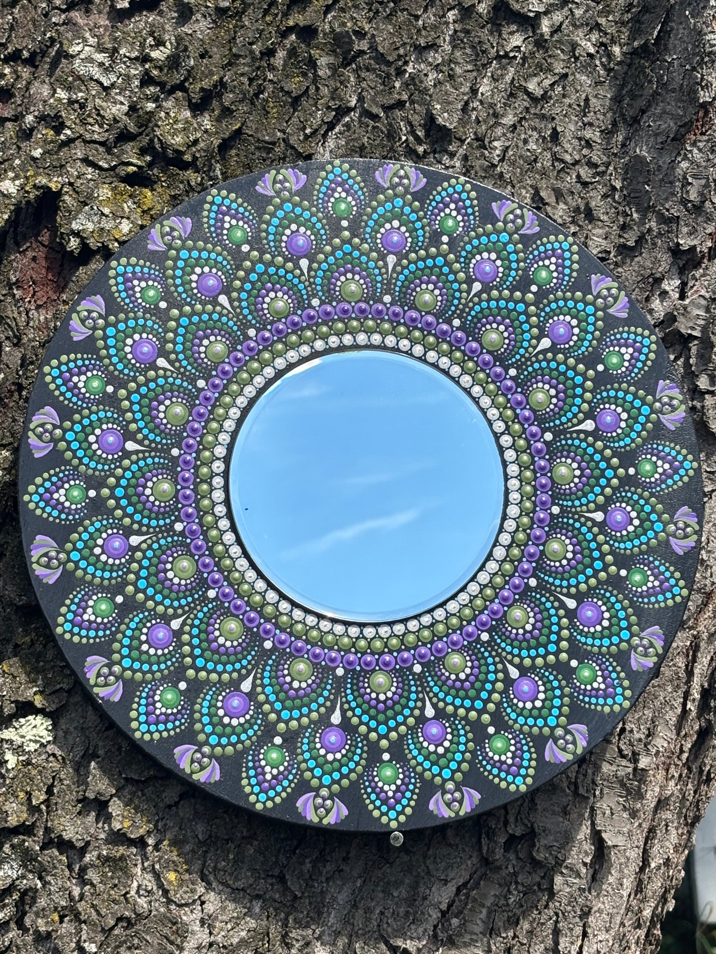 Hand Painted Mandala Mirror