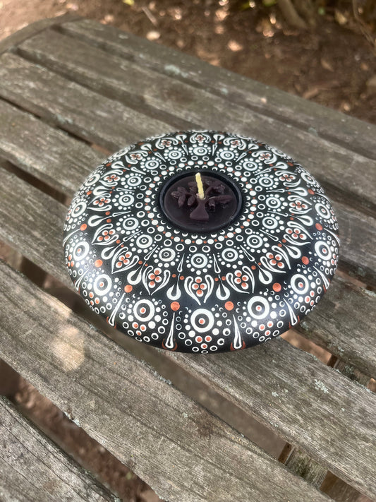 Concrete Mandala Tealight Tea Light Holder LARGE