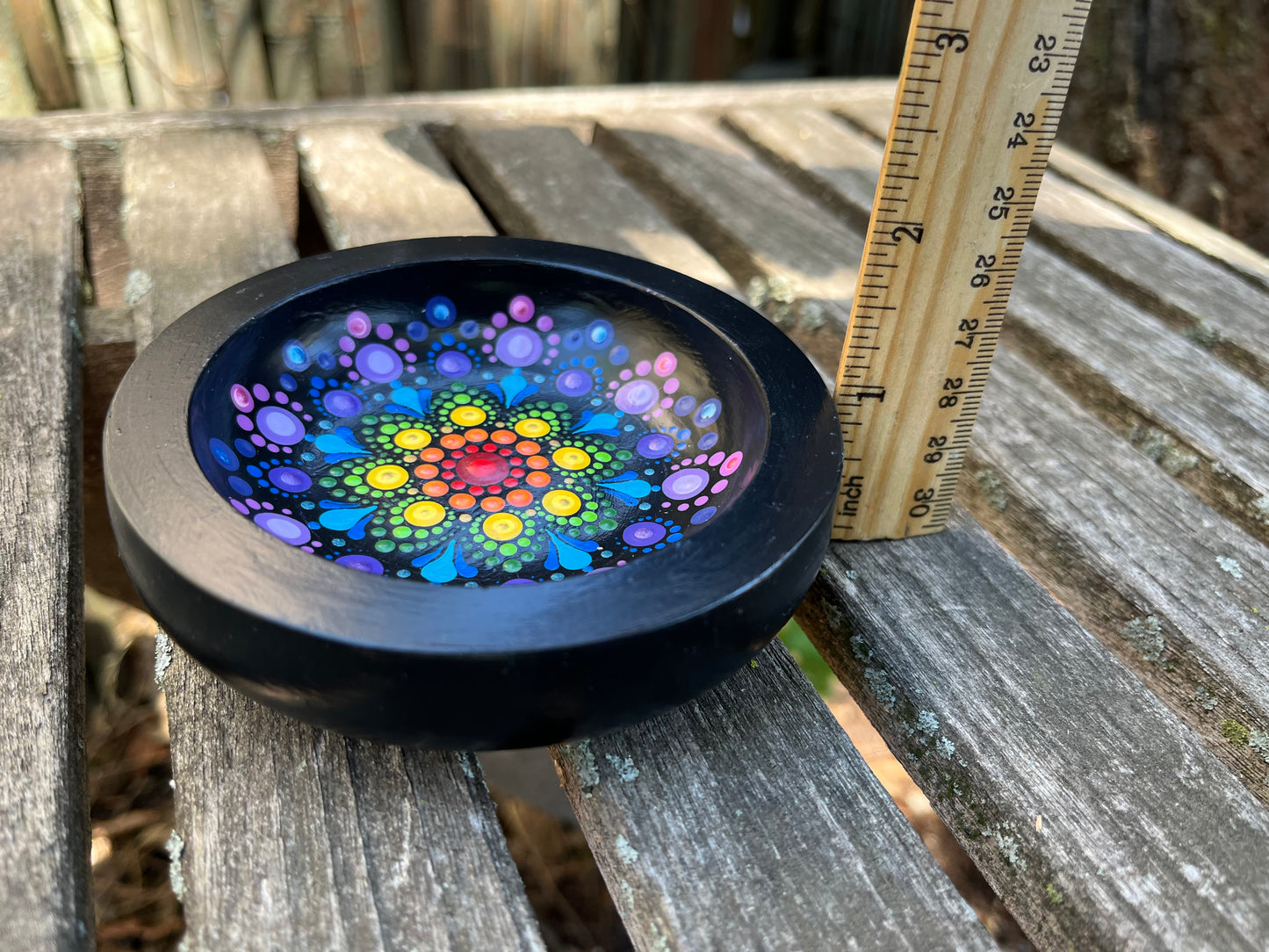 Concrete Mandala Bowl-Trinket Dish