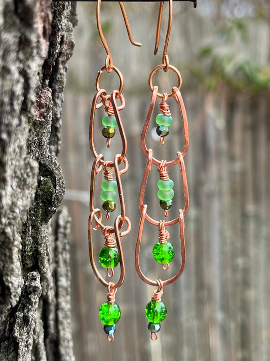 Copper Wire Earrings