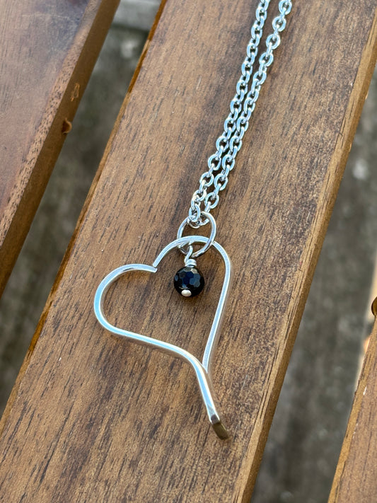 Up-Cycled Vintage Silverware Open Heart Pendant
