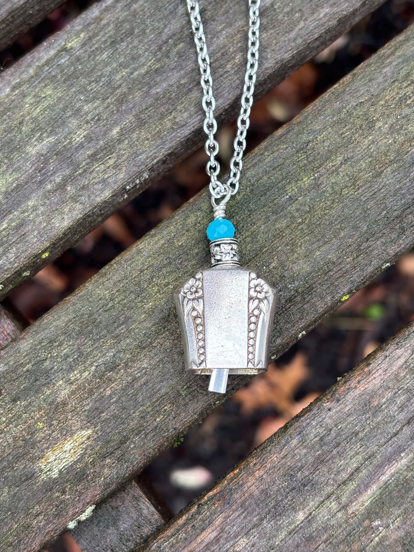 Up-Cycled Vintage Silverware Fairy/Angel Bell Pendant