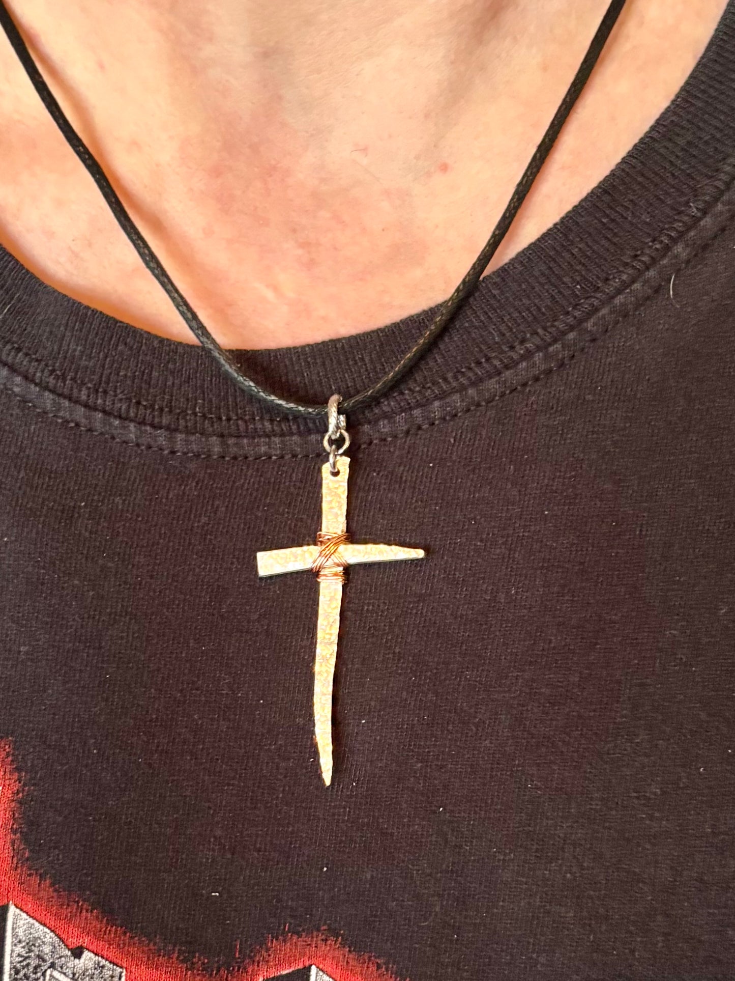 Up-Cycled Vintage Silverware Cross  Pendant