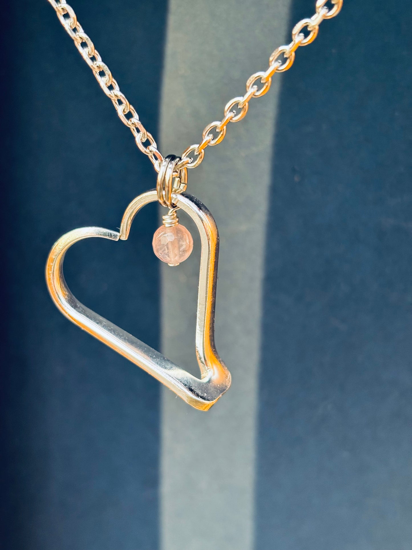 Up-Cycled Vintage Silverware Open Heart Pendant