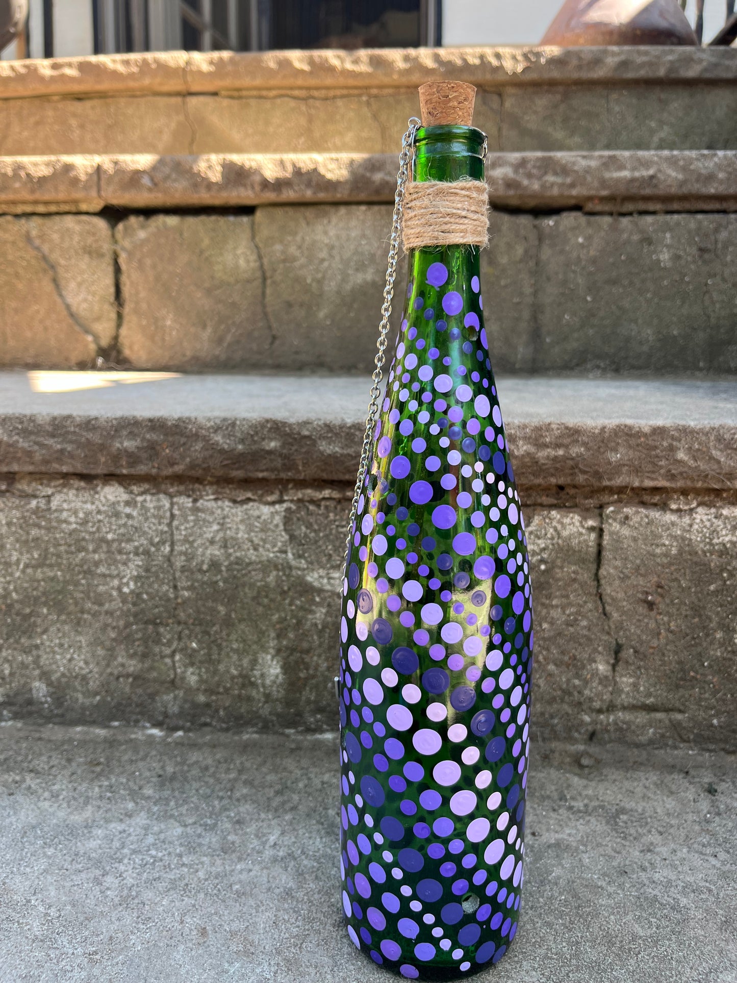 Re-Wined Up-Cycled Glass  Bottle Hanging Smoking Bottle Incense Burner