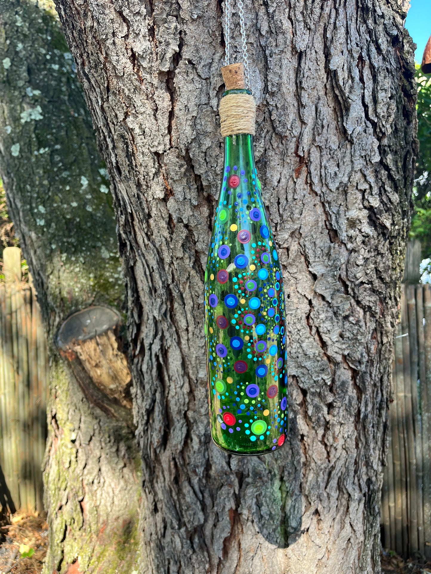 Re-Wined Up-Cycled Glass  Bottle Hanging Smoking Bottle Incense Burner