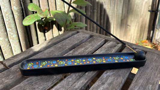 Concrete Dot Incense Holder Burner Red Yellow Green Blue