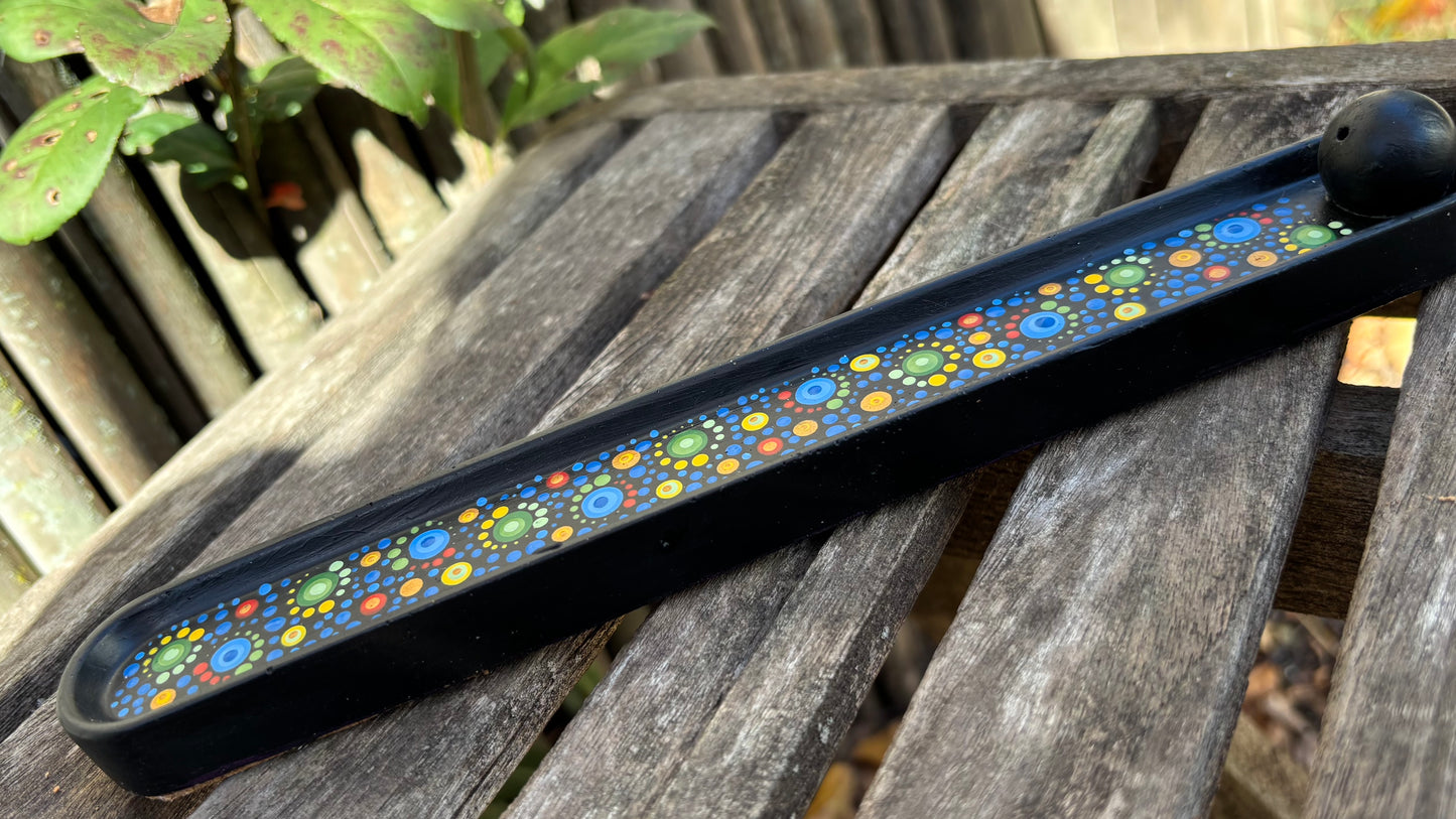 Concrete Dot Incense Holder Burner Red Yellow Green Blue