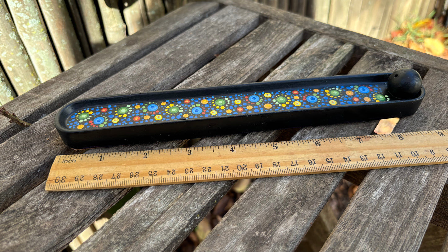 Concrete Dot Incense Holder Burner Red Yellow Green Blue