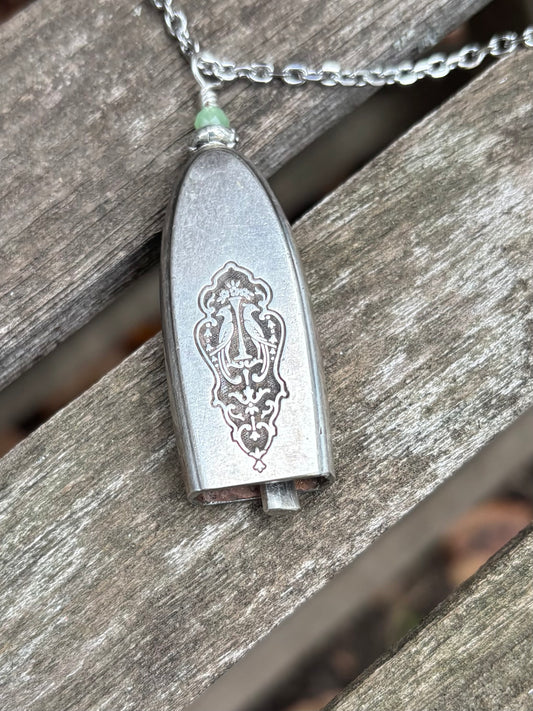 Up-Cycled Vintage Silverware Fairy/Angel Bell Pendant