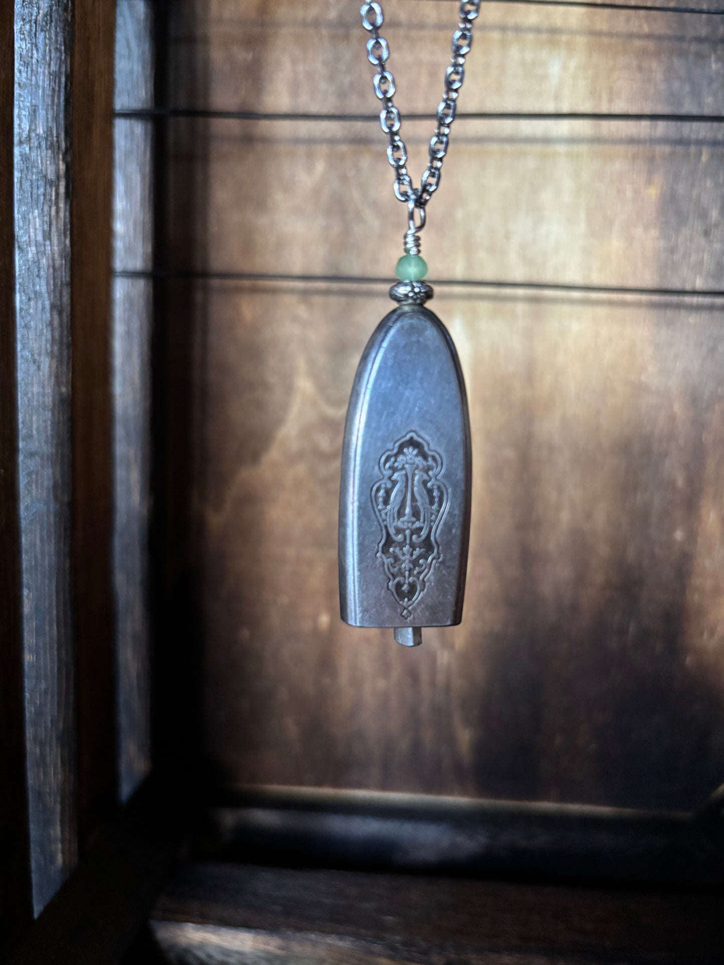 Up-Cycled Vintage Silverware Fairy/Angel Bell Pendant