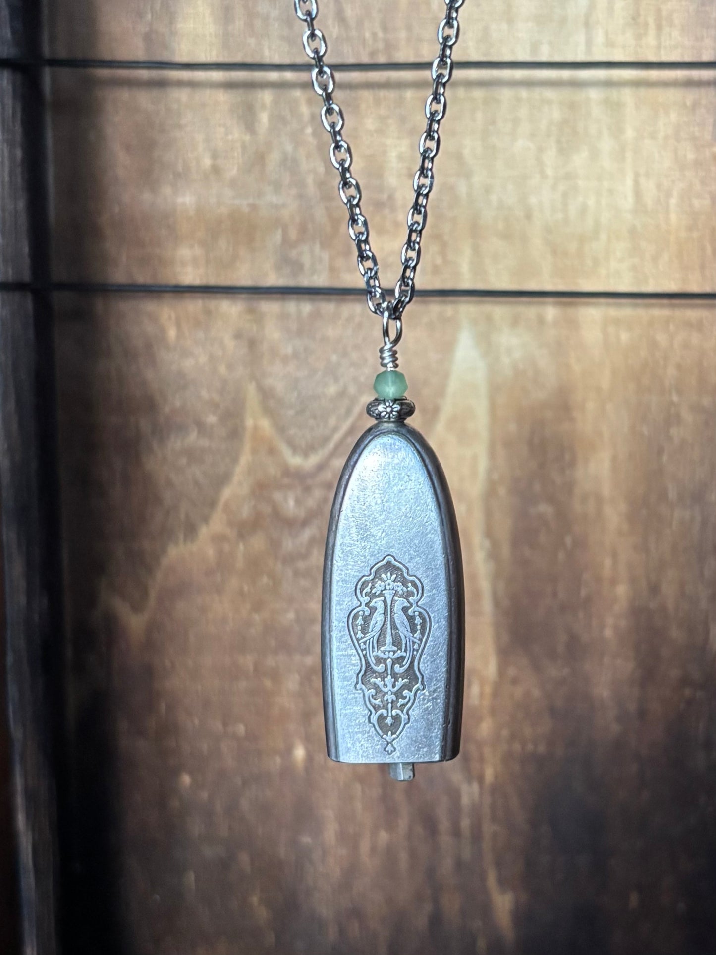 Up-Cycled Vintage Silverware Fairy/Angel Bell Pendant
