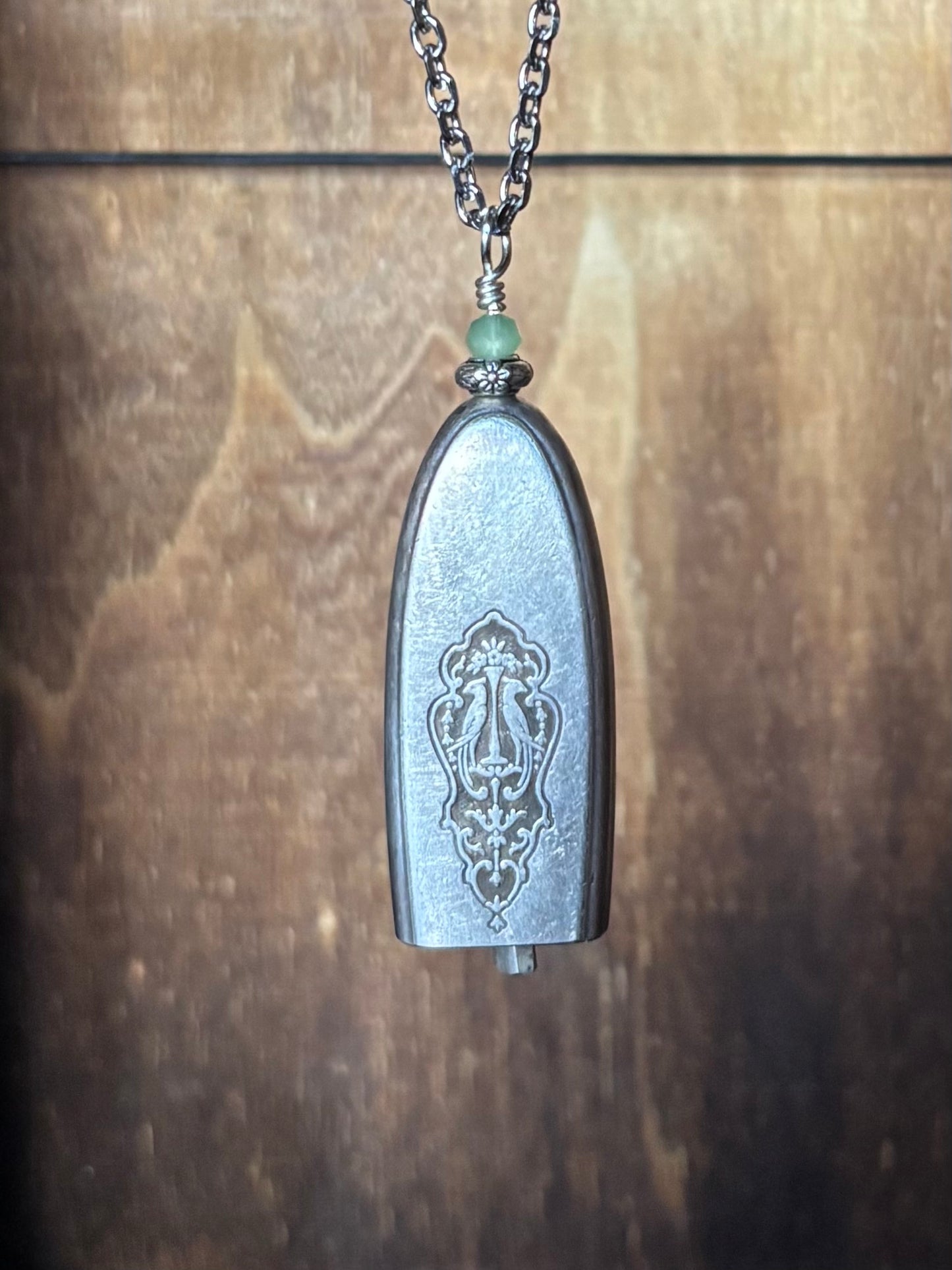 Up-Cycled Vintage Silverware Fairy/Angel Bell Pendant