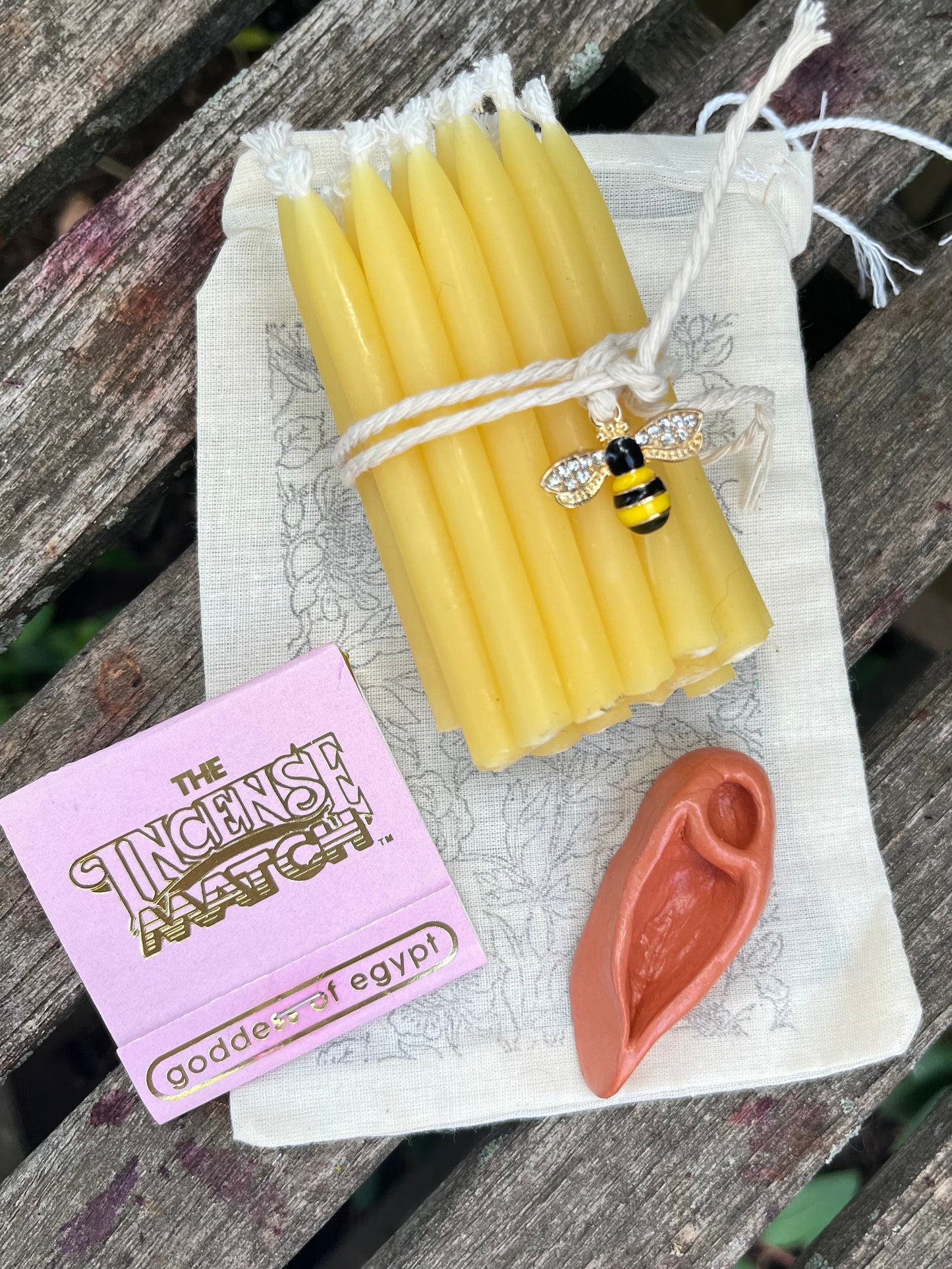100% Pure Beeswax Candles- 30 Minute Meditation Candles-GODDESS-30 Candle Set as
