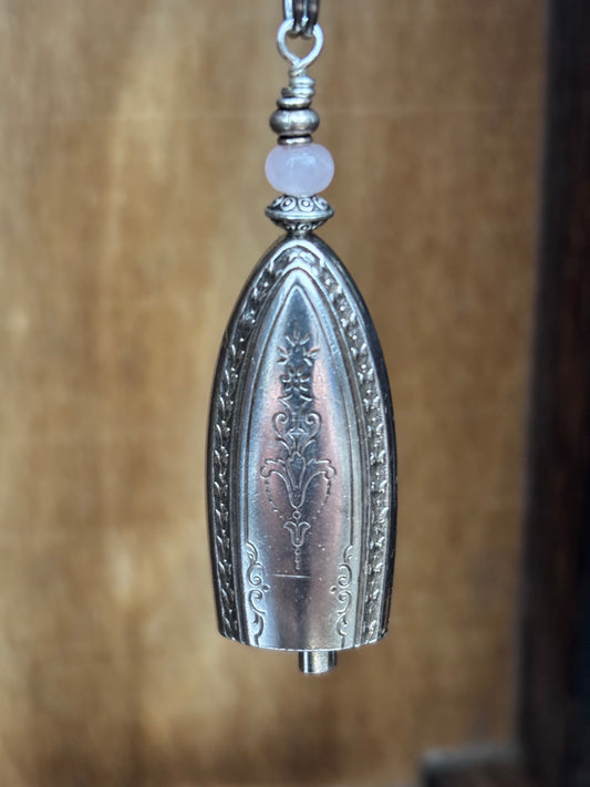 Up-Cycled Vintage Silverware Fairy/Angel Bell Pendant
