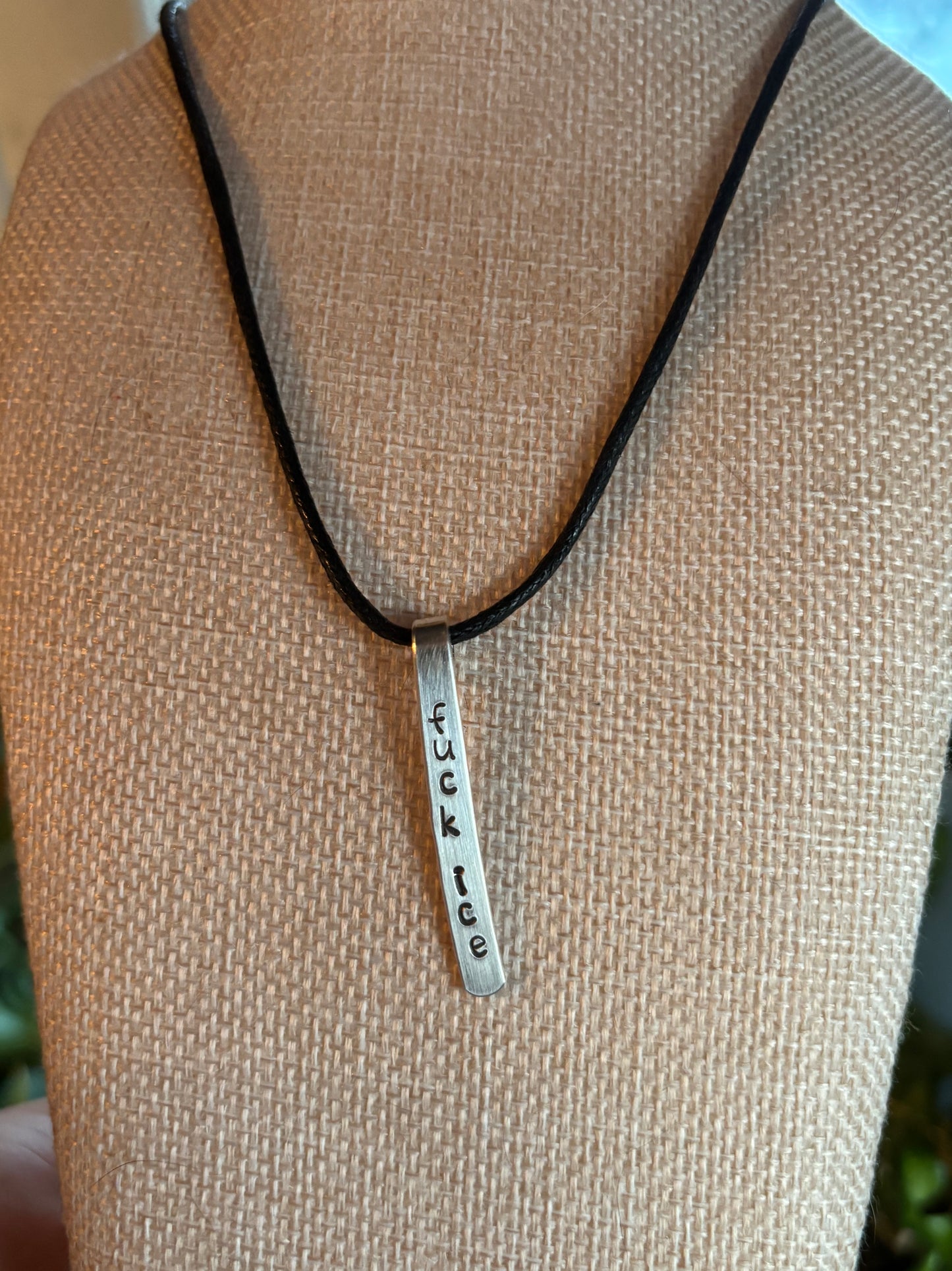 Up-Cycled Vintage Silverware Pendant Fuck Ice