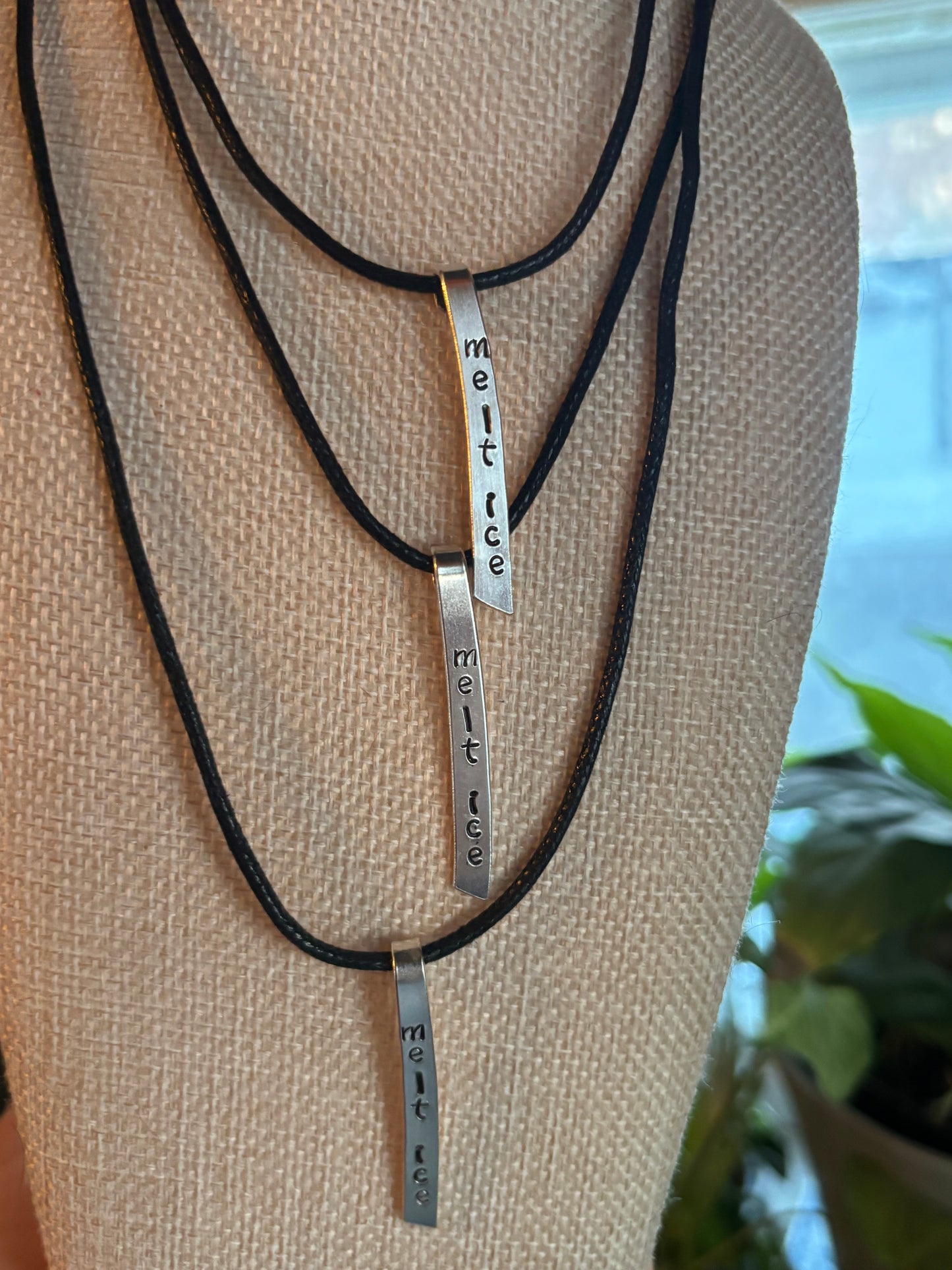 Up-Cycled Vintage Silverware Pendant  Melt Ice